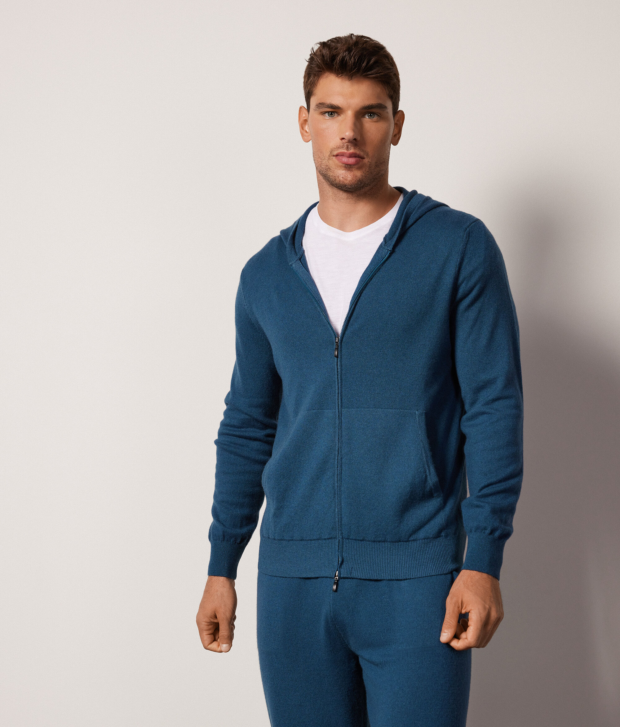 Felpa Full Zip in Cashmere Ultrasoft