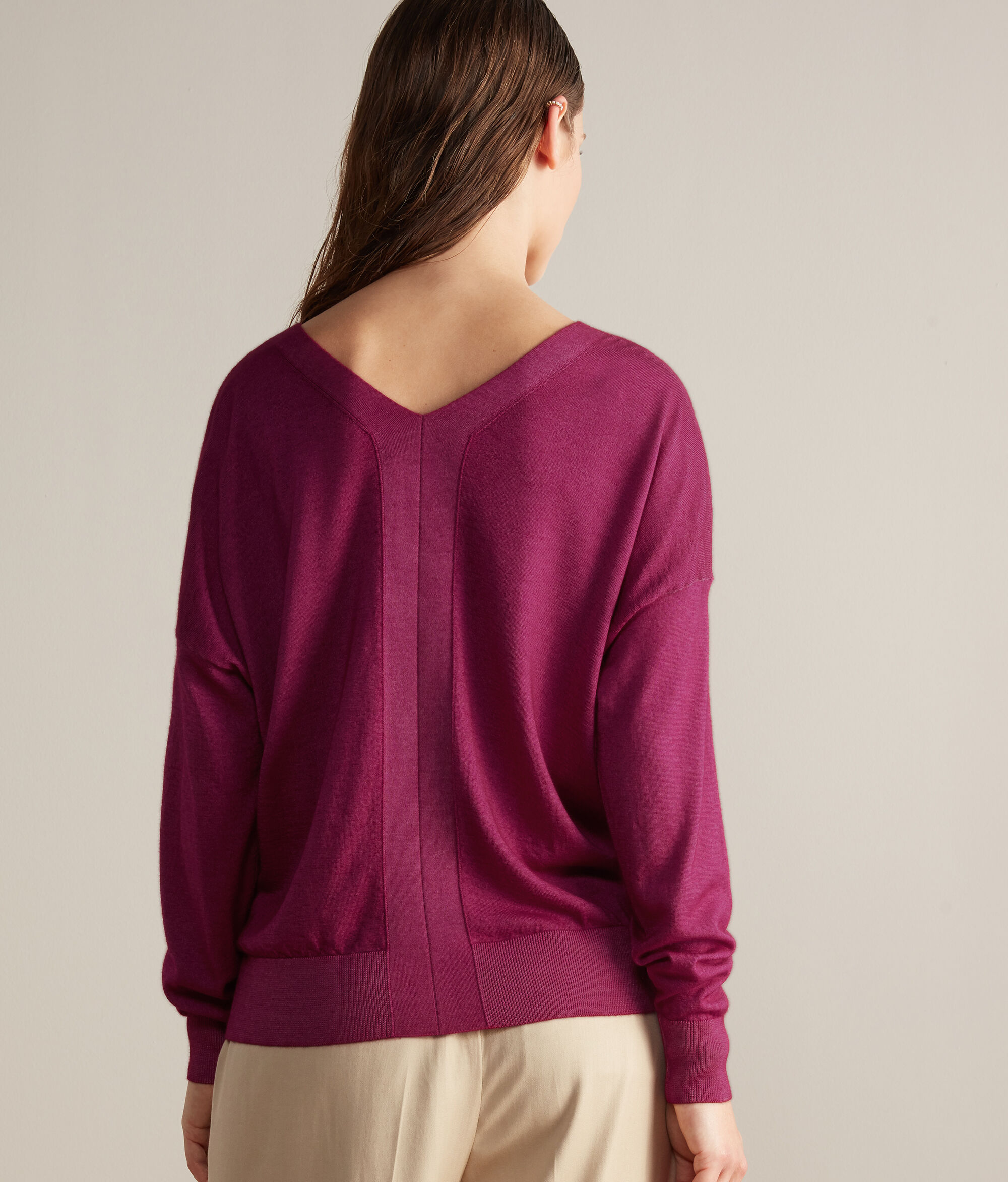 Pullover mit V-Ausschnitt aus Kaschmir Ultrafine