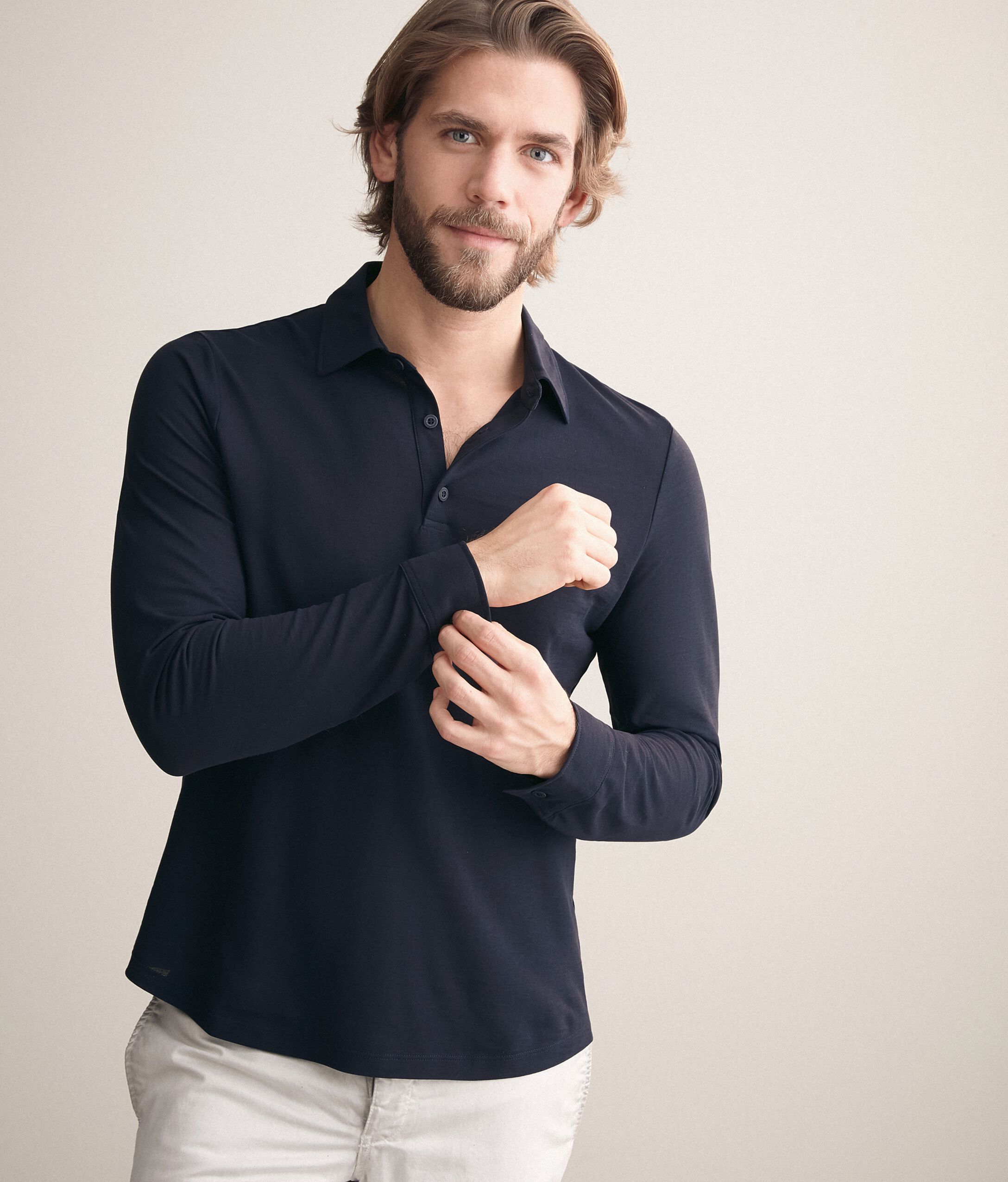 Polo en Crêpe de Coton