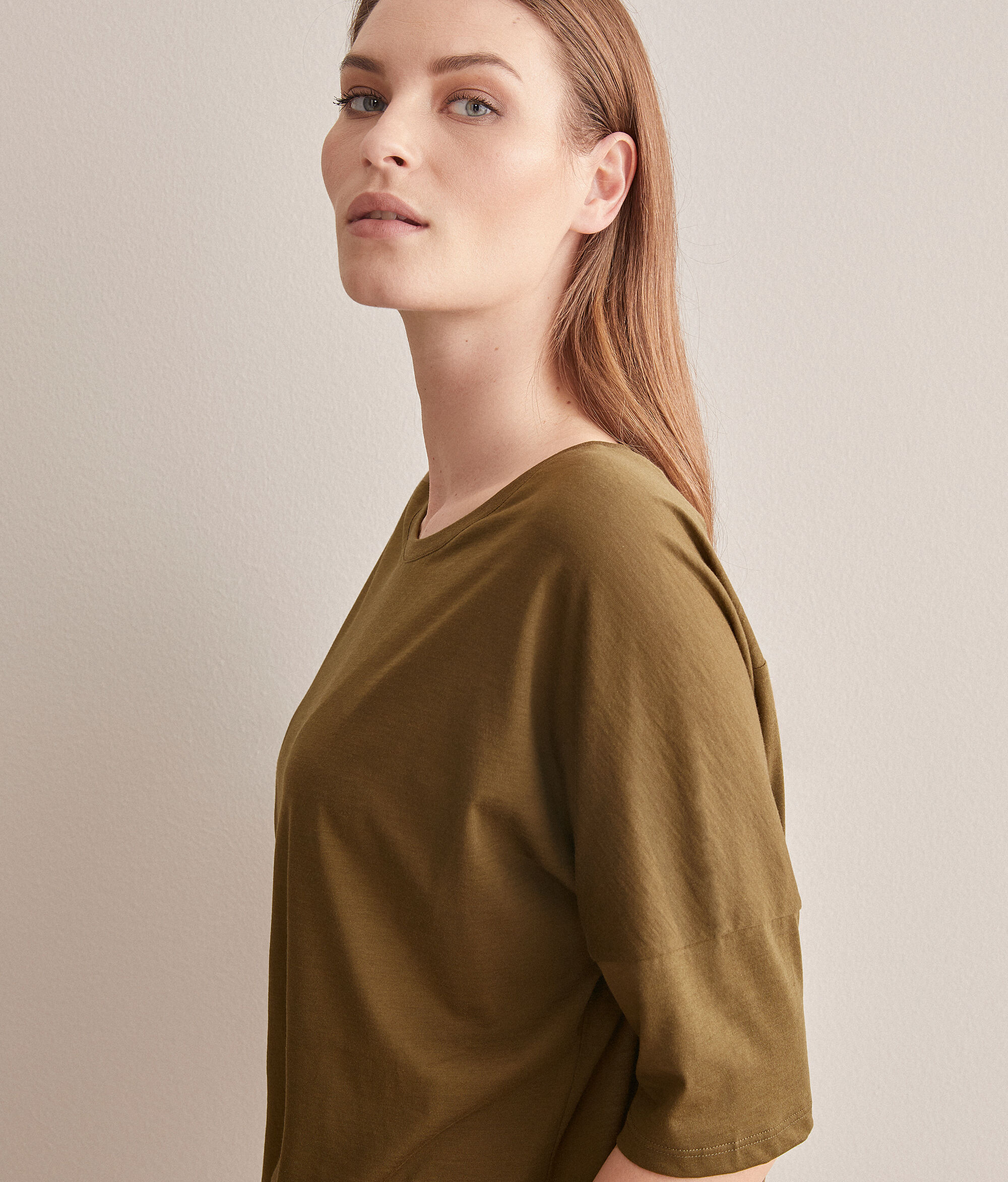 T-shirt Ample en Coton et Soie