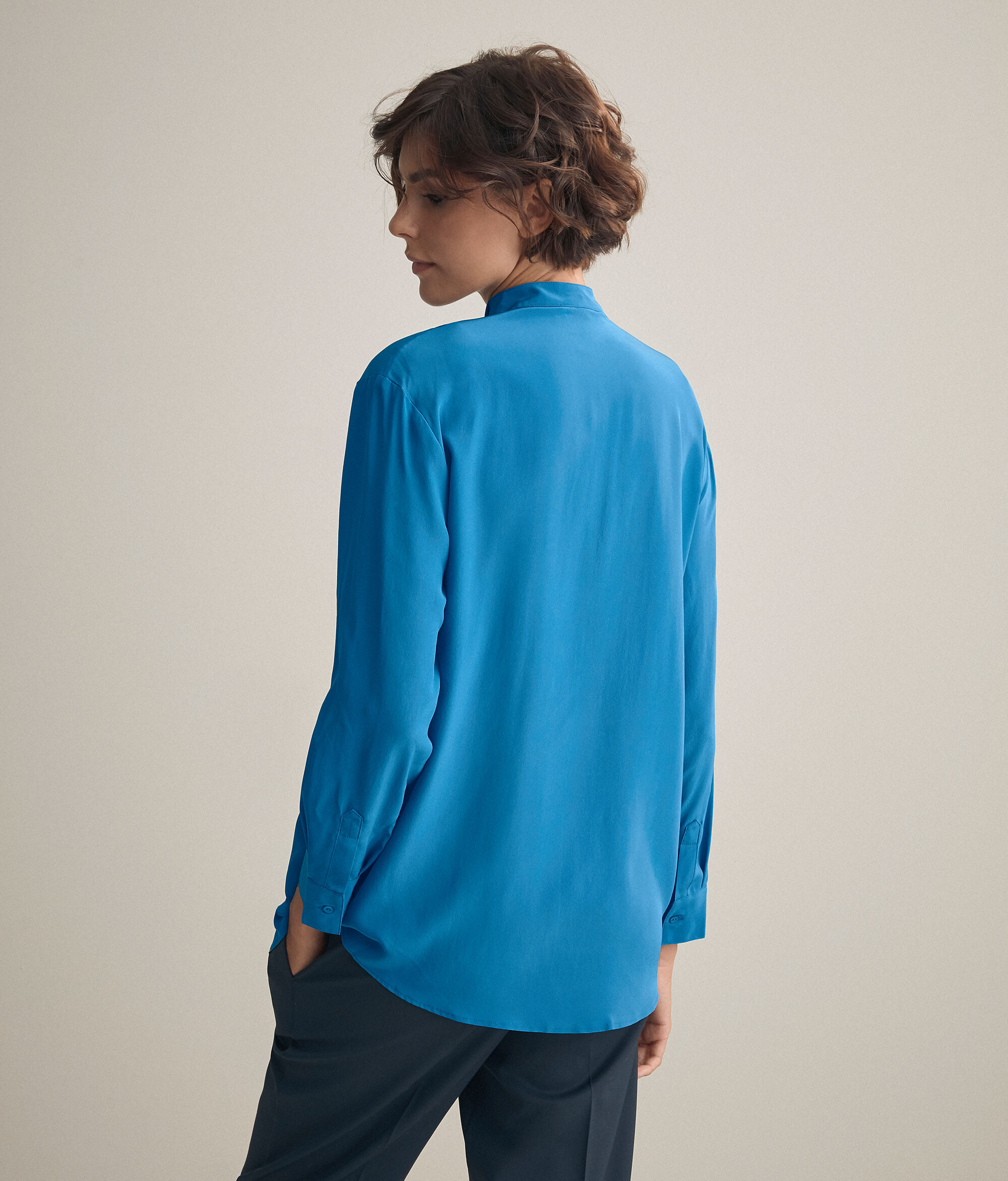 Camicia Smoking Crepe de Chine