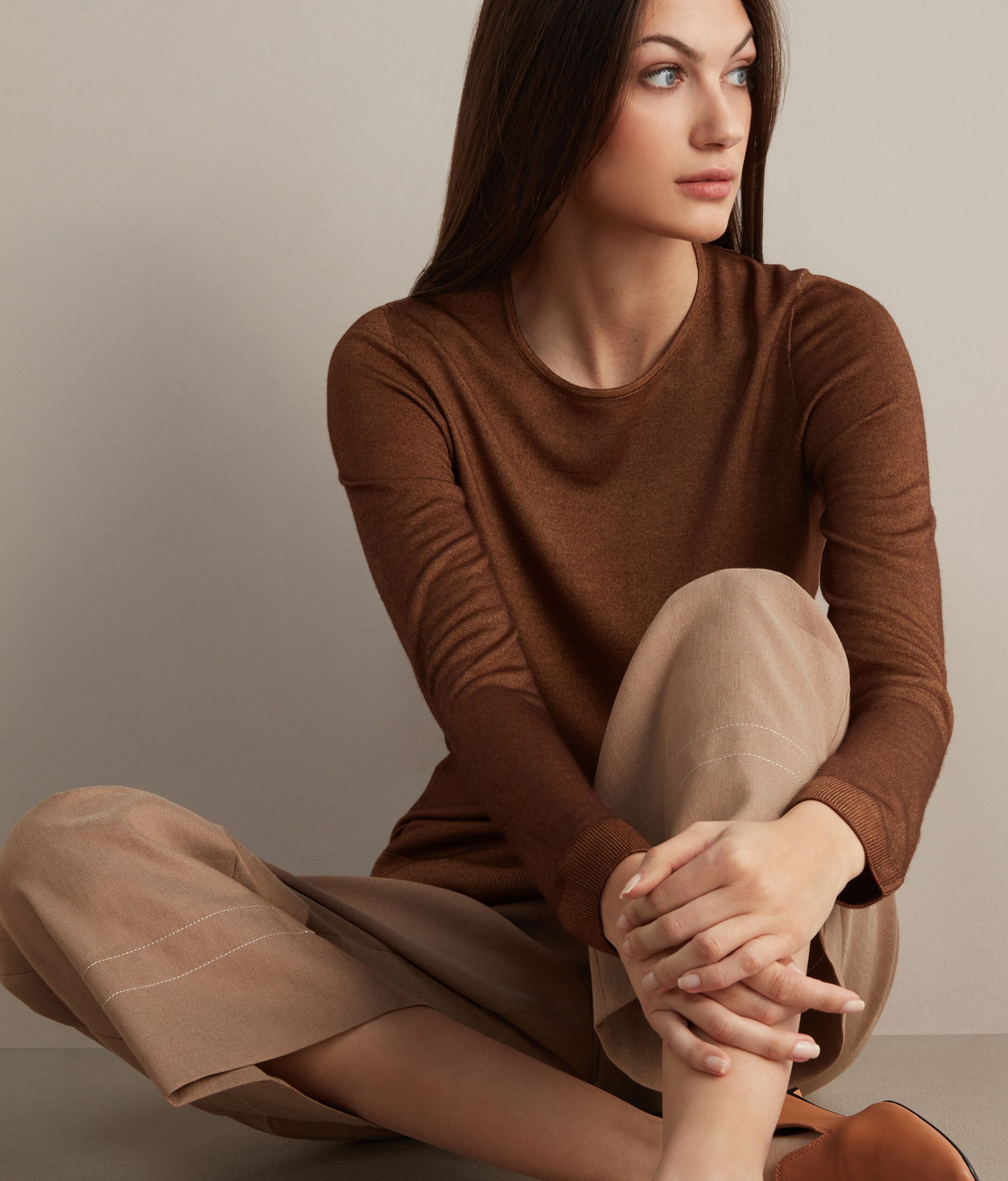 Maglia Girocollo in Cashmere Ultrafine