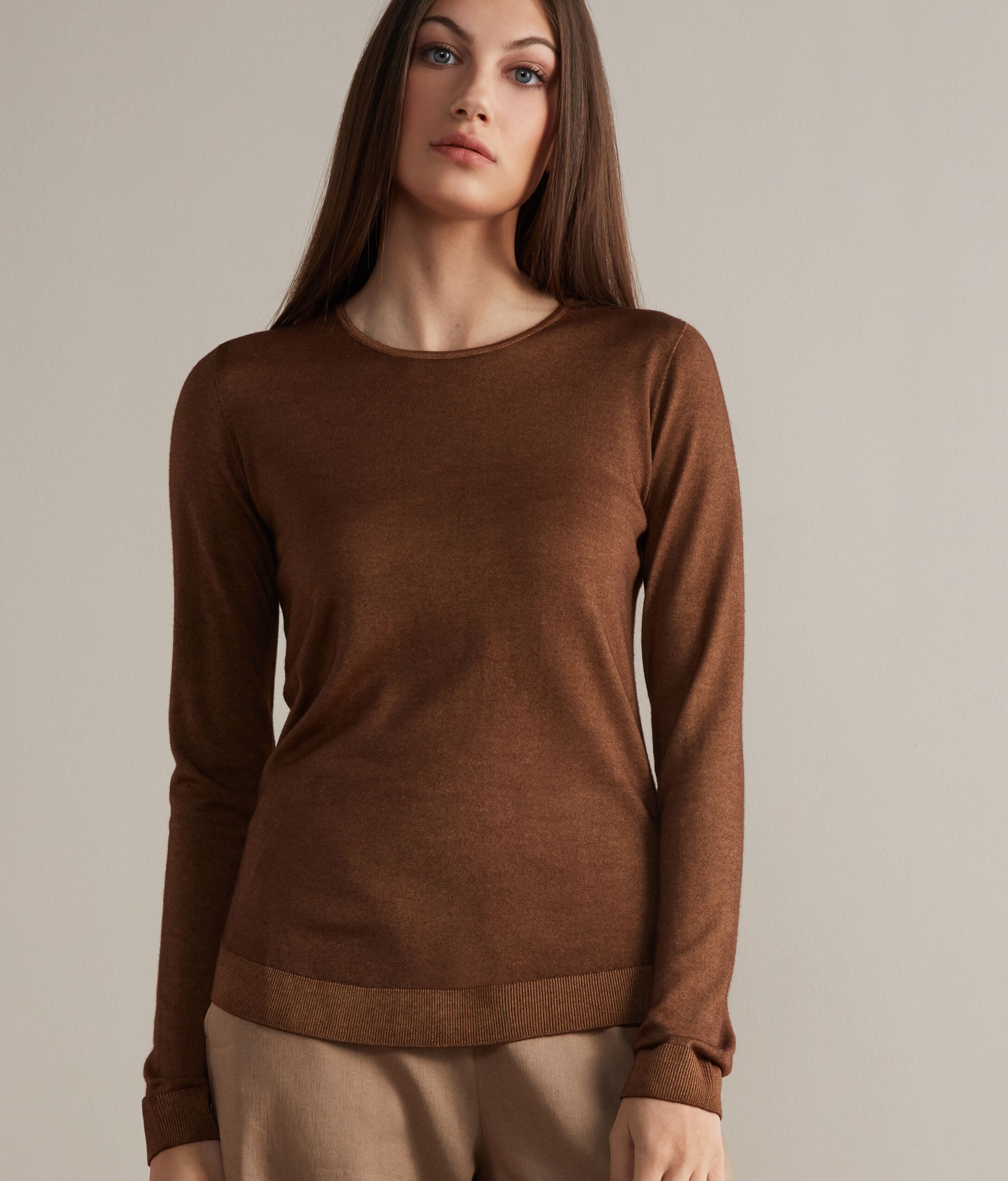 Maglia Girocollo in Cashmere Ultrafine