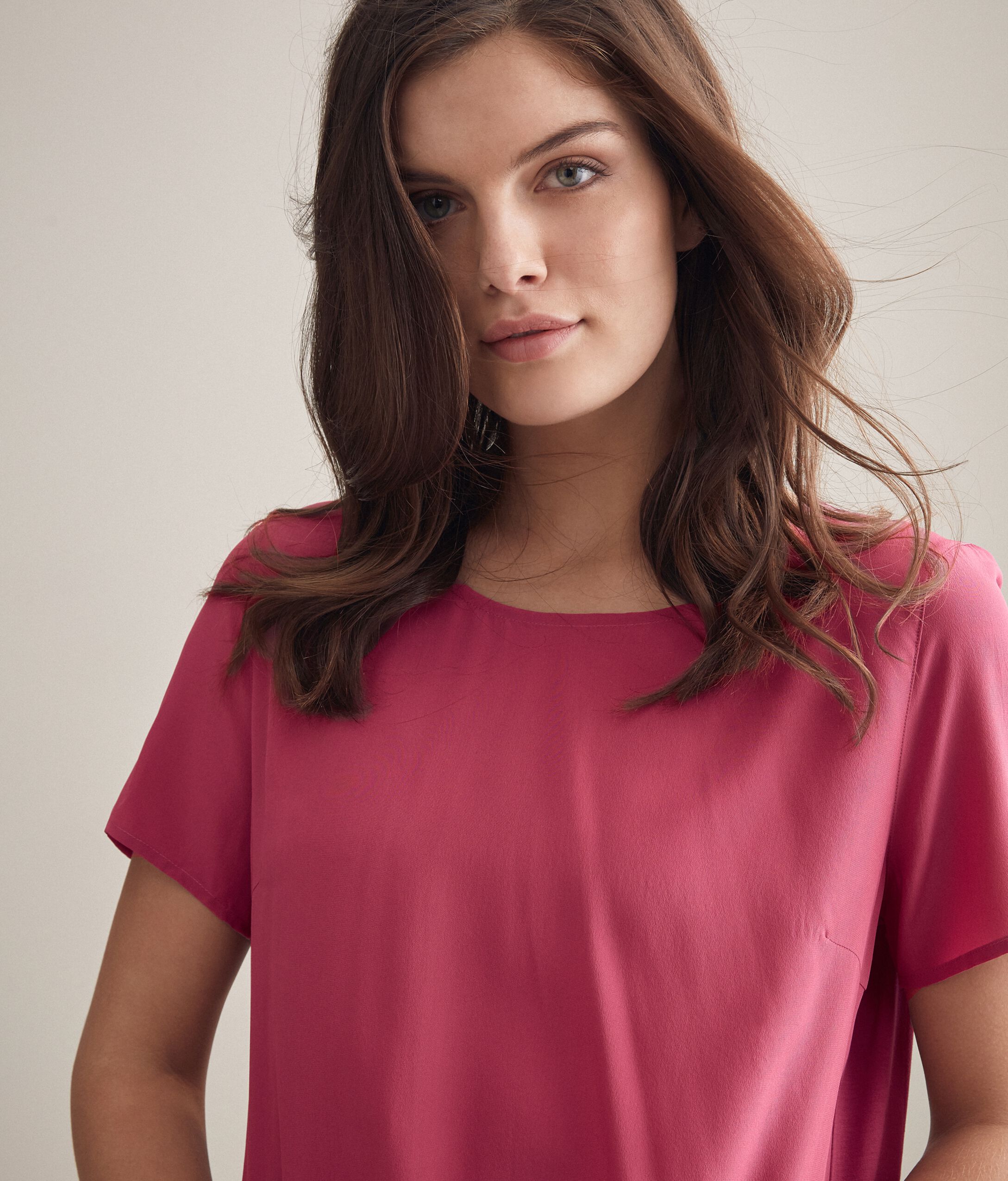 T-shirt Girocollo in Seta