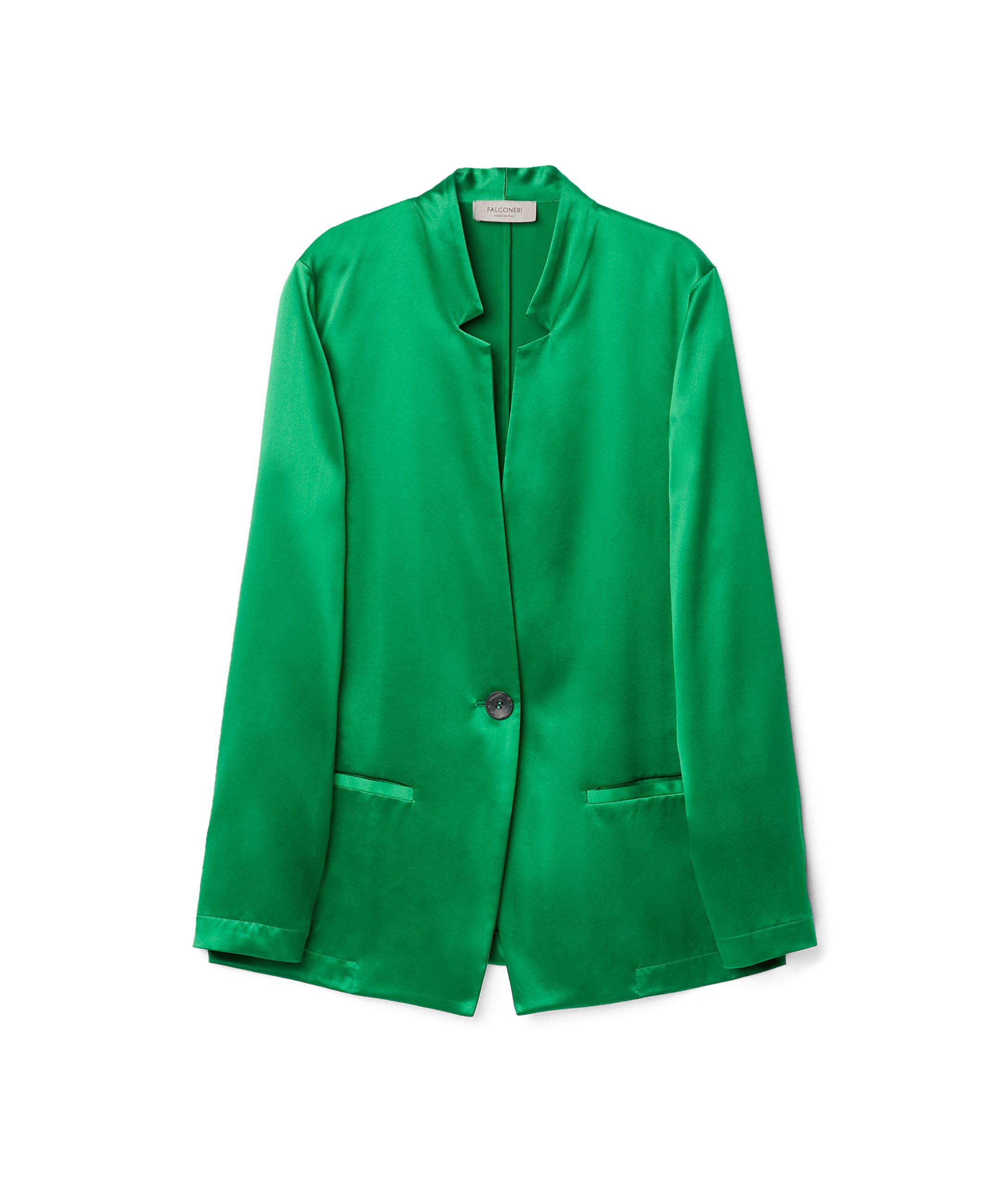 Seidenblazer Colore Grasgrün