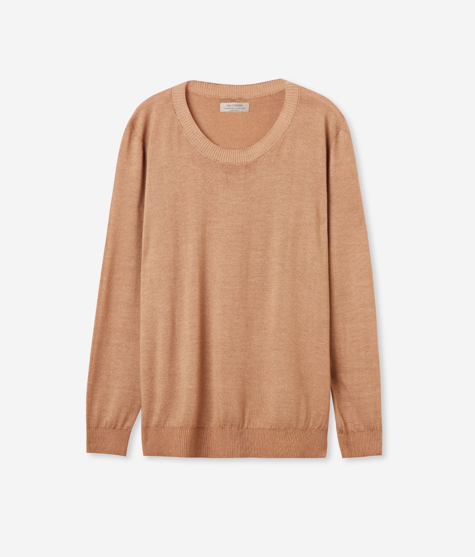 Camisola com Decote Redondo em Ultrafine Cashmere