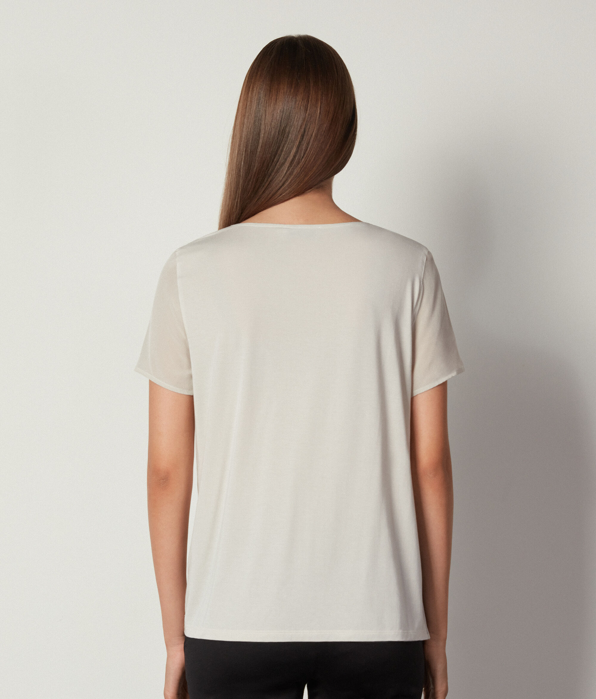 T-shirt Girocollo in Seta