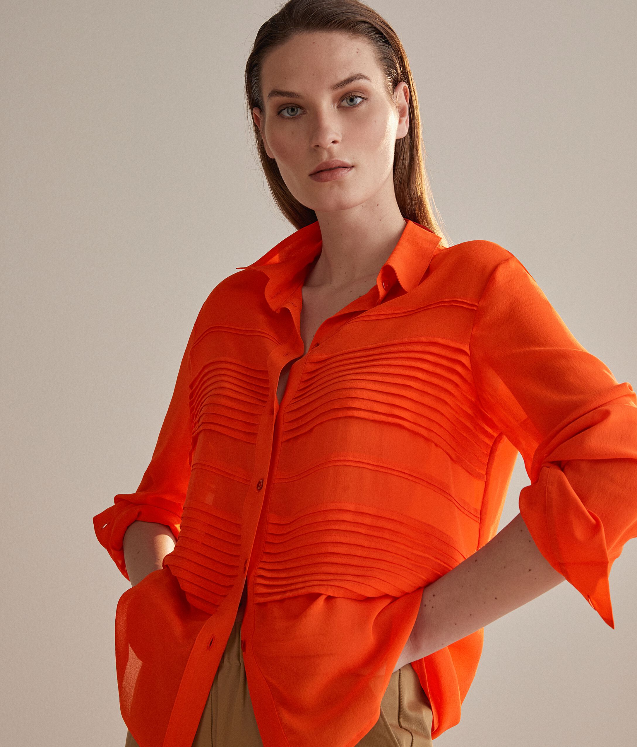 Chemise en georgette de soie