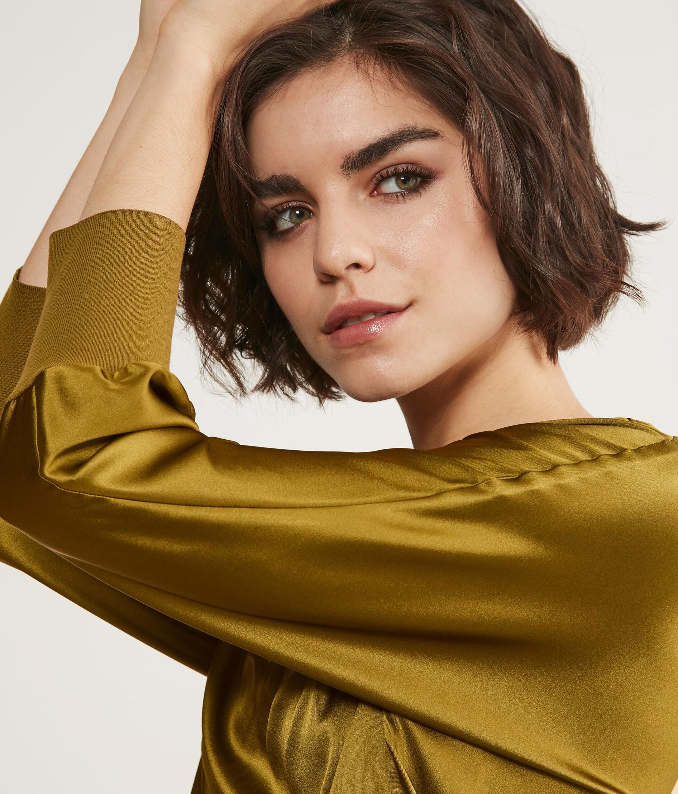 Blusa Scollo V in Seta