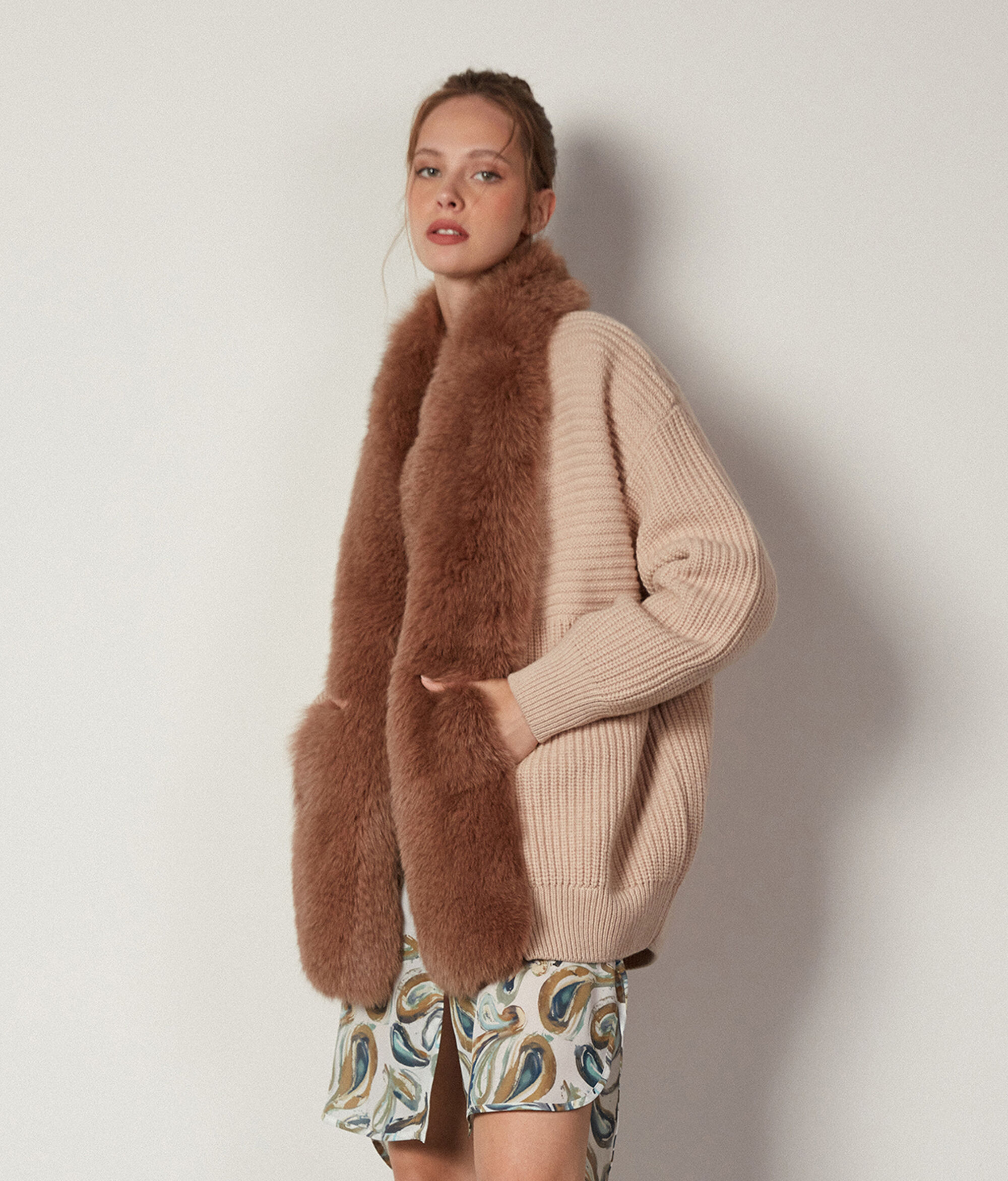 Cappotto in Cashmere Ultrasoft Trecce