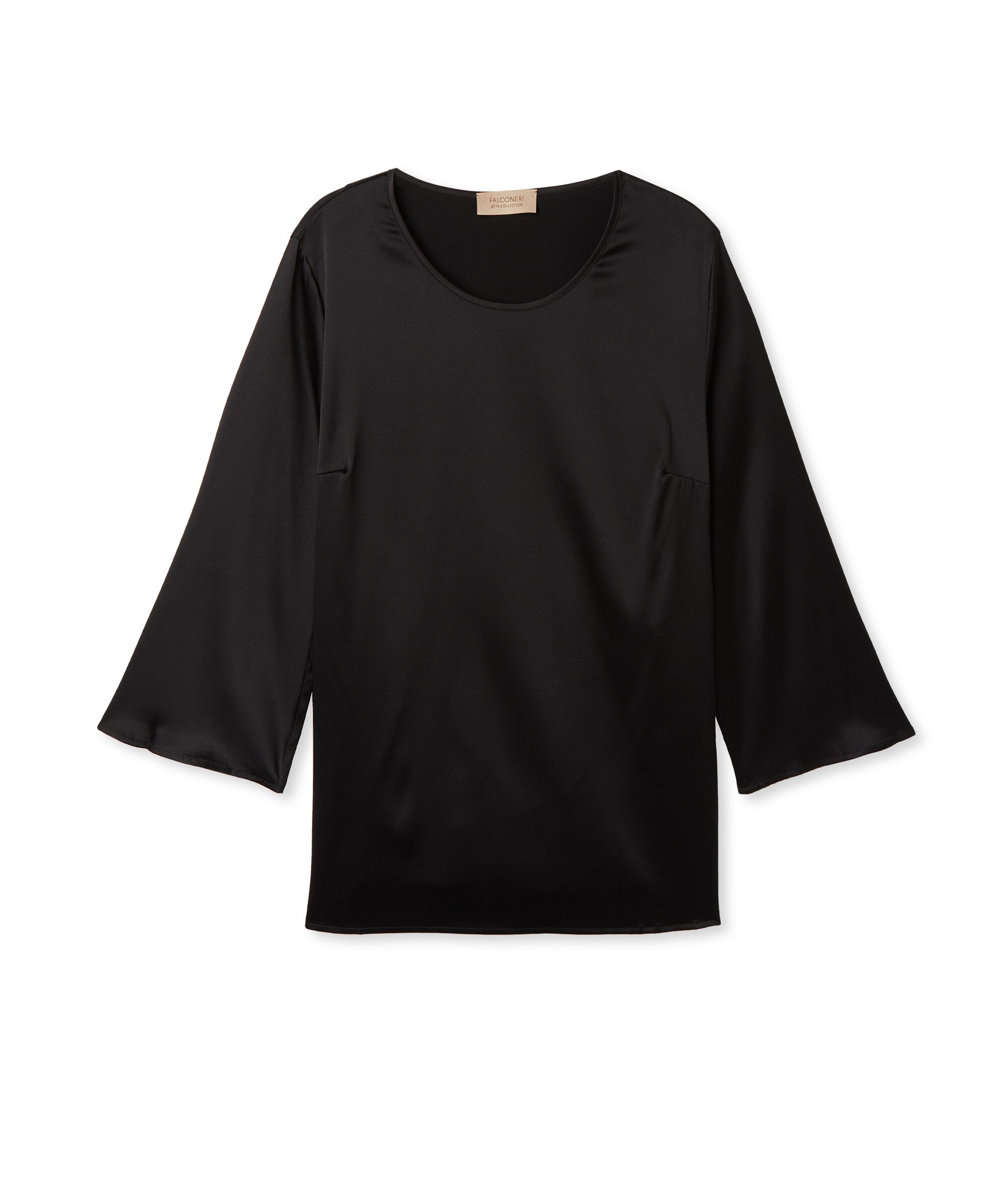 Blusa Girocollo in Raso Seta