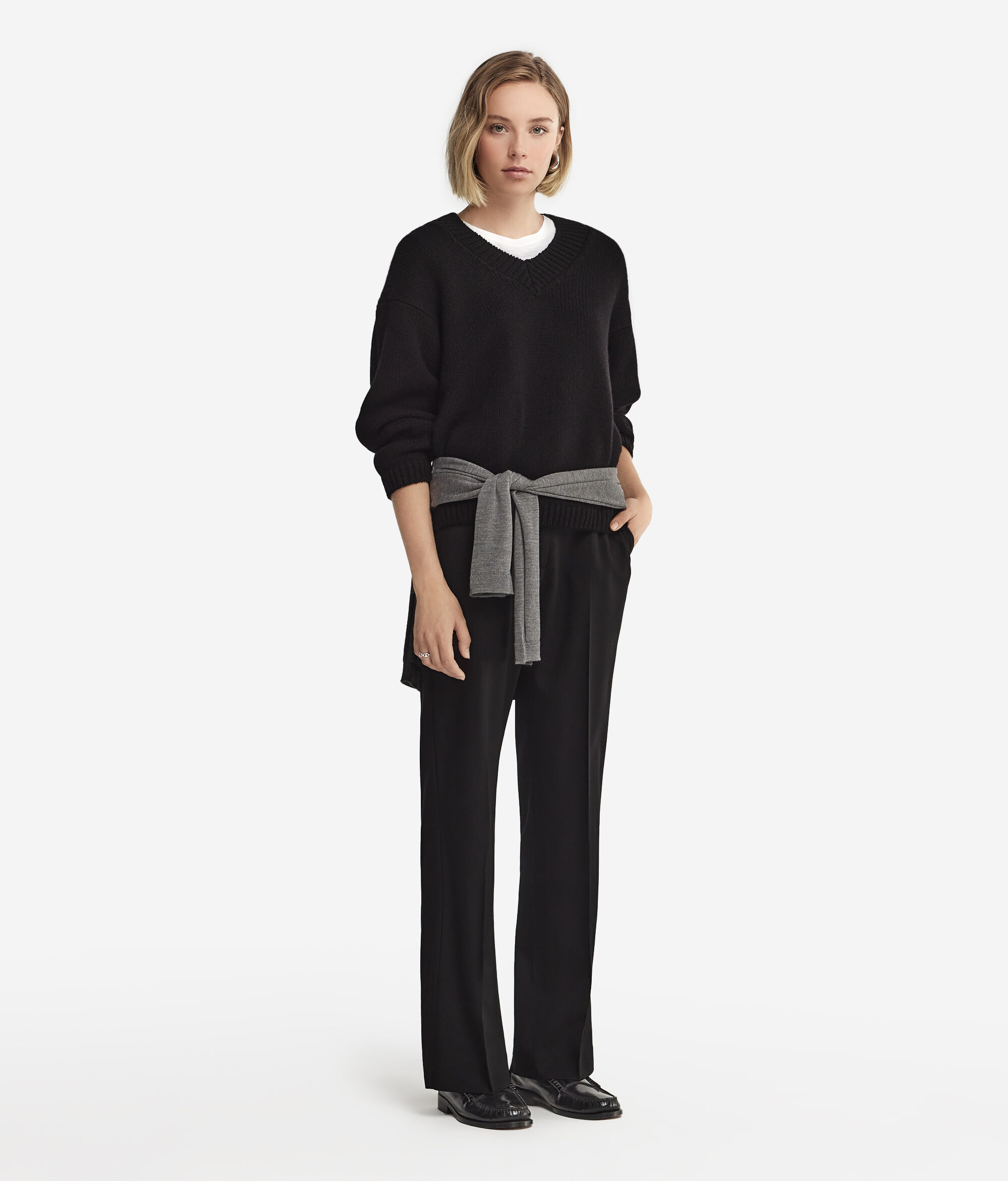 Maglia Scollo a V in Cashmere Ultrasoft Tricot