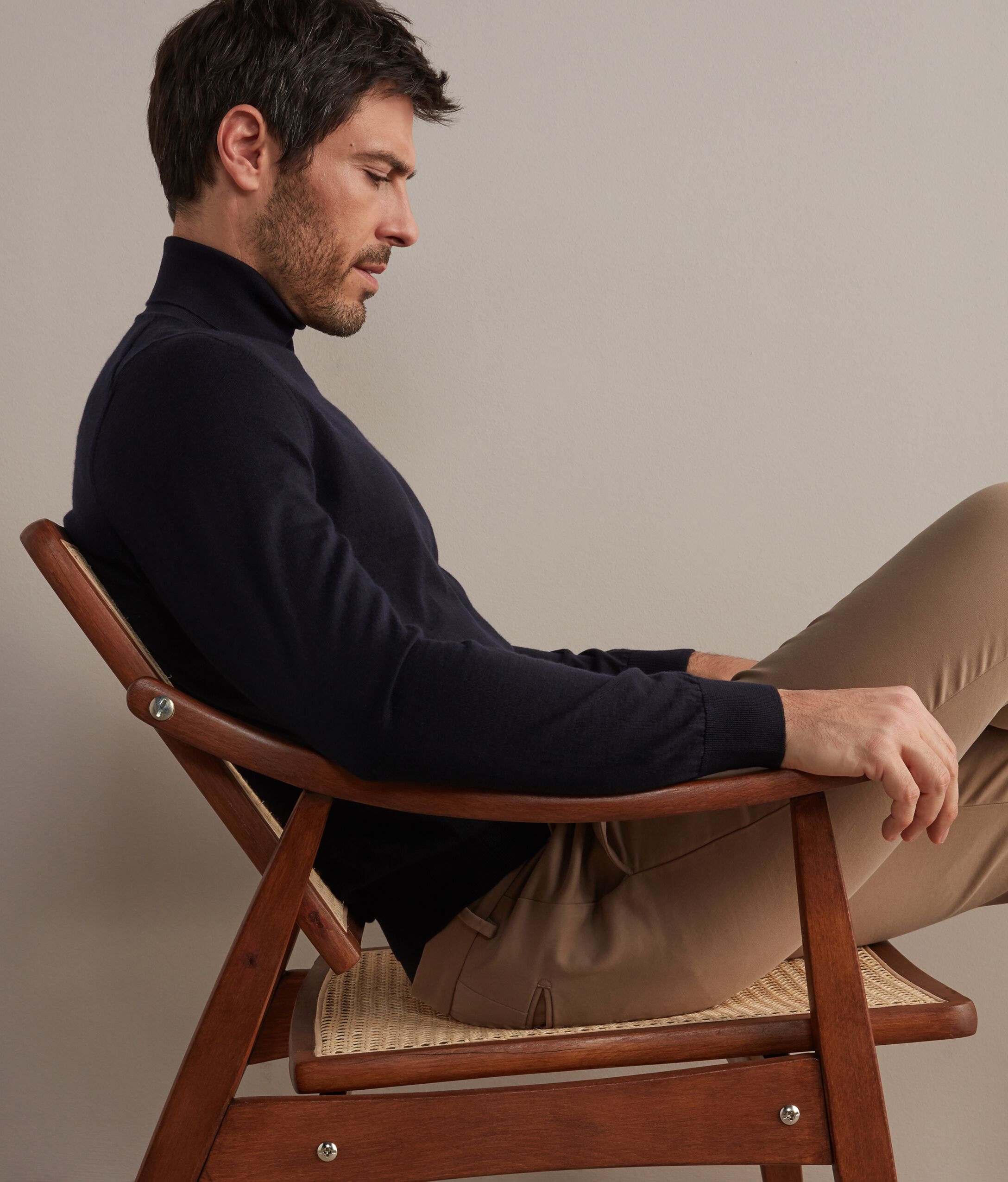 Jersei amb coll cigne de Cashmere Ultrafine