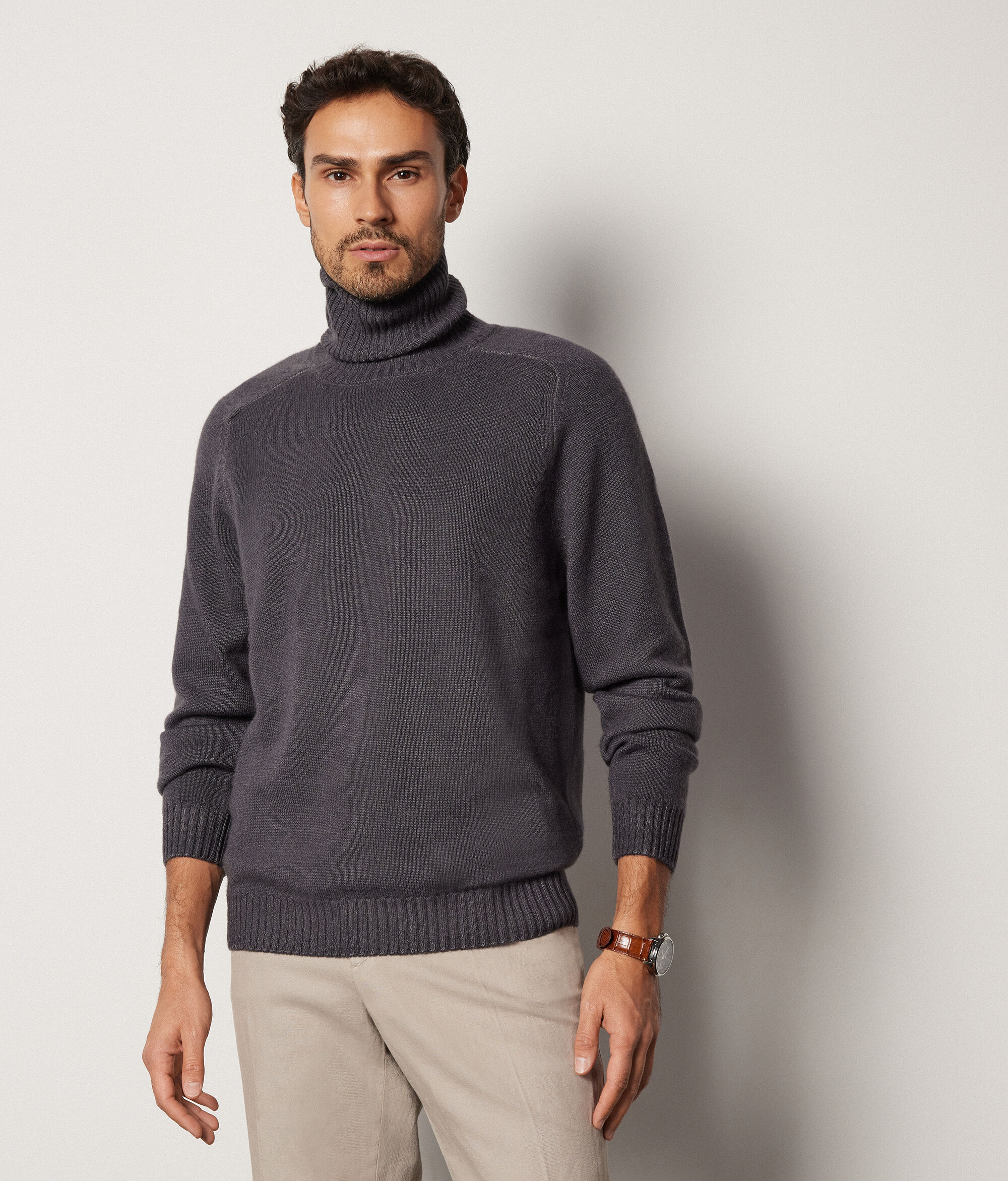 Pull à col roulé en cachemire ultra-doux