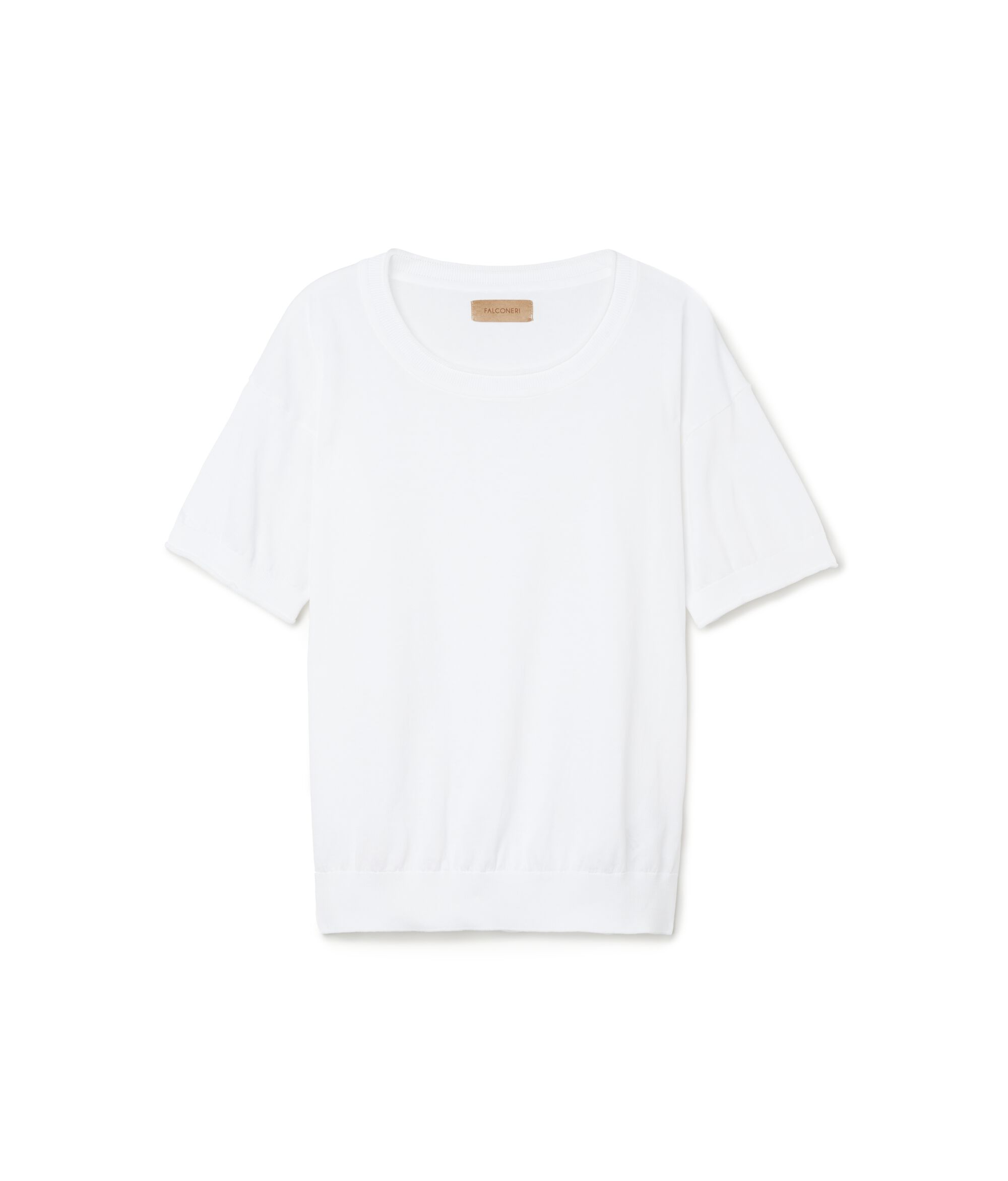 Maglia Girocollo a Maniche Corte in Cotone