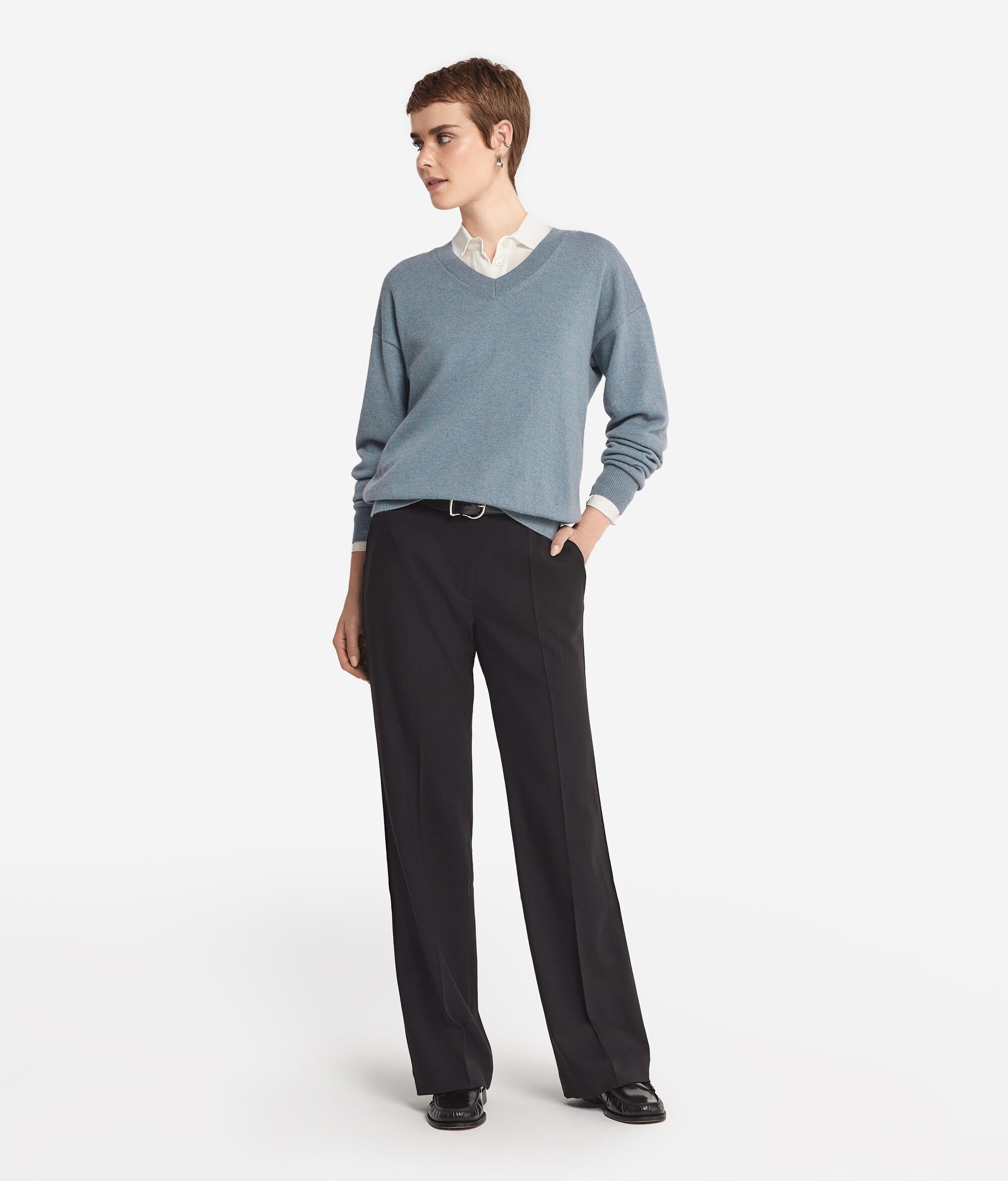 Maglia con Scollo a V in Cashmere Ultrasoft