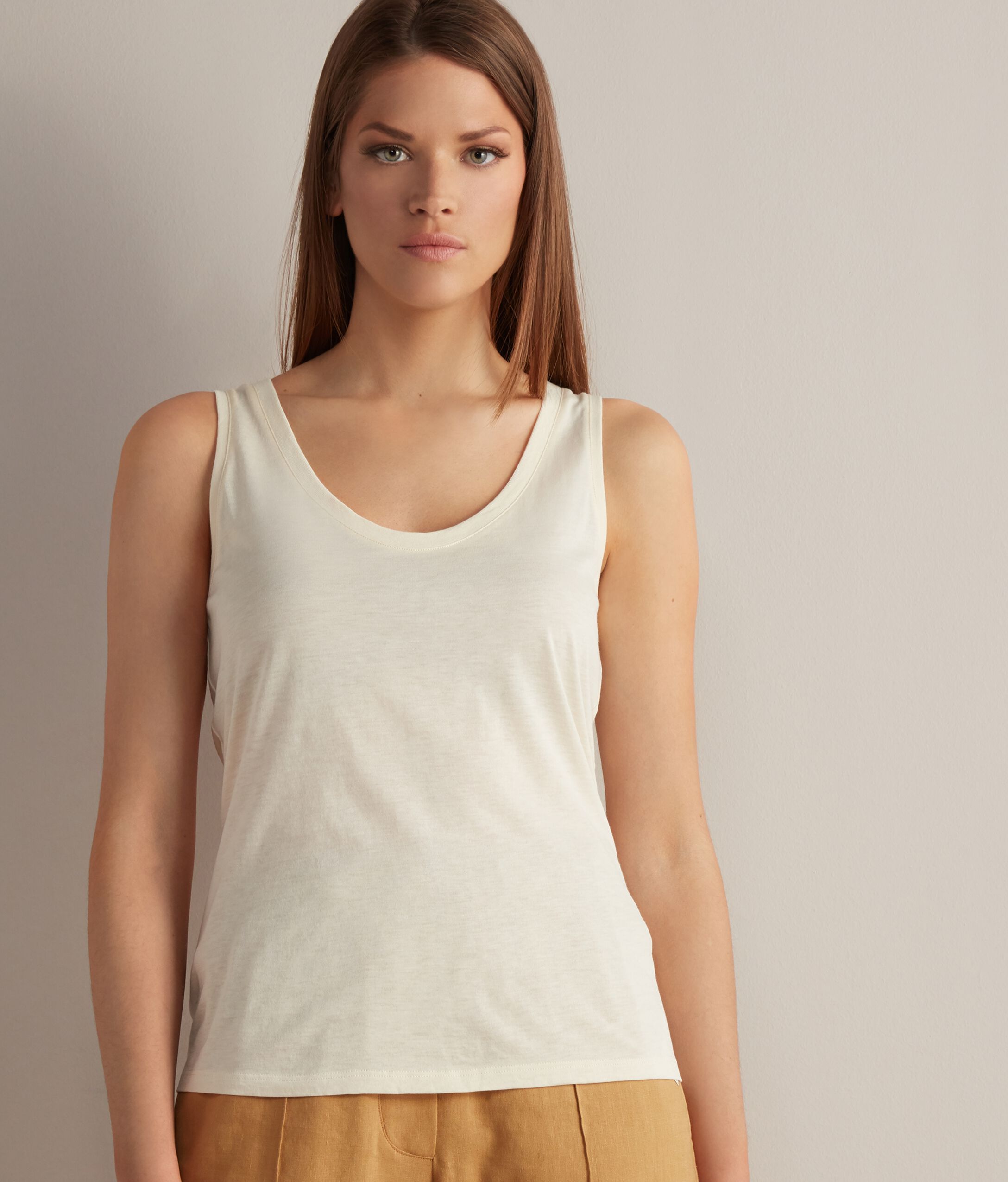 Cotton and Silk Racerback Top