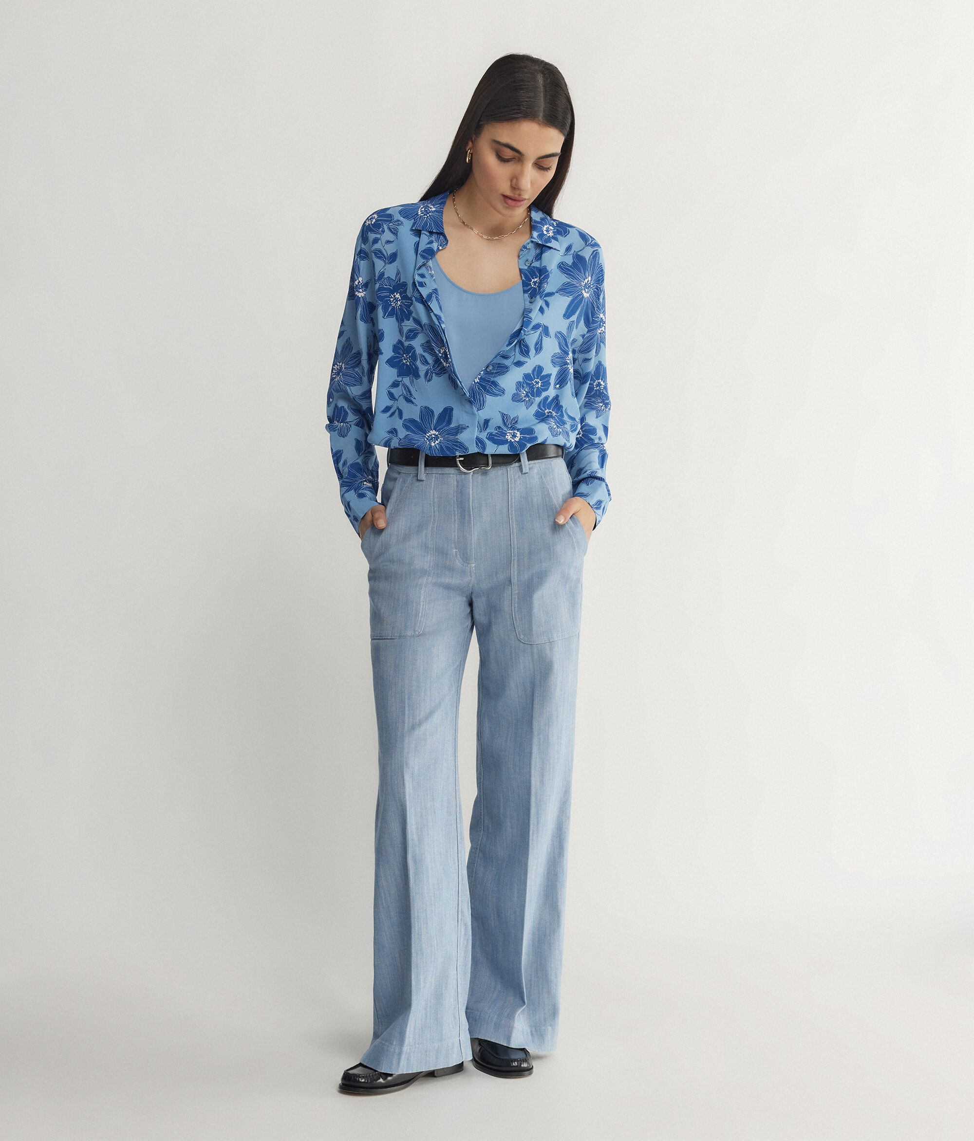 Camicia in Seta Stampata