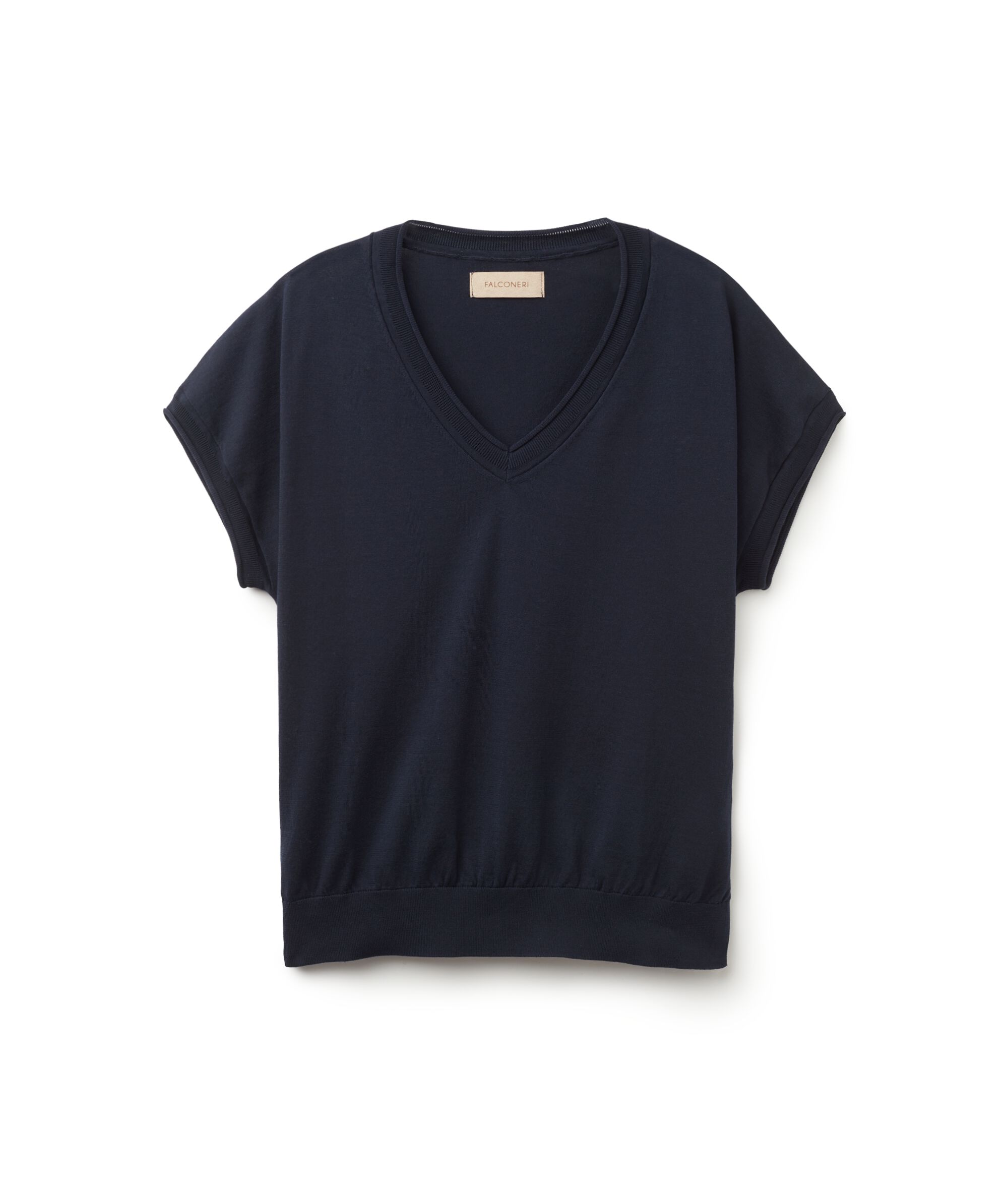 Maglia con Scollo V a Maniche Corte