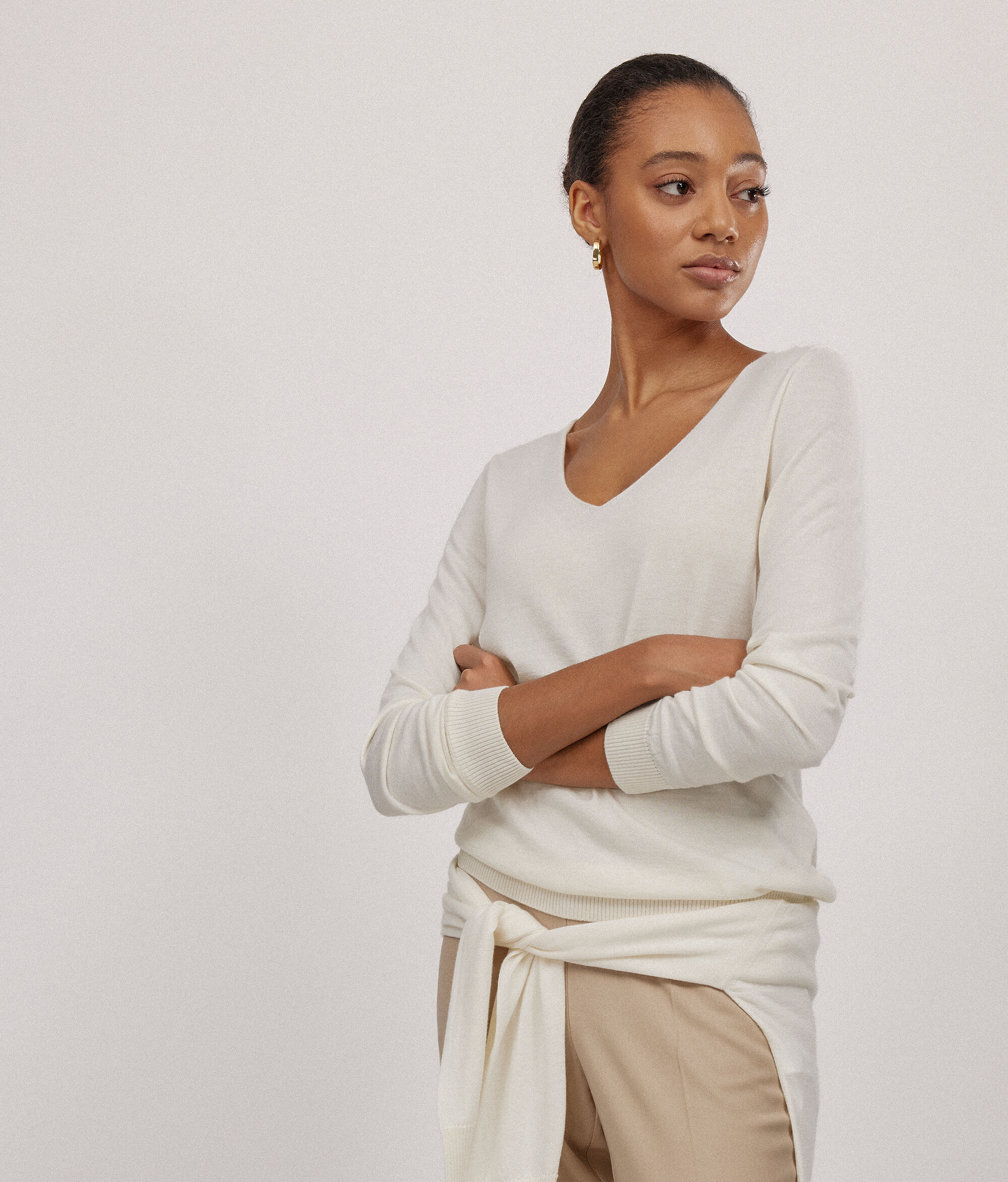 Maglia Scollo a V in Cashmere Ultrafine