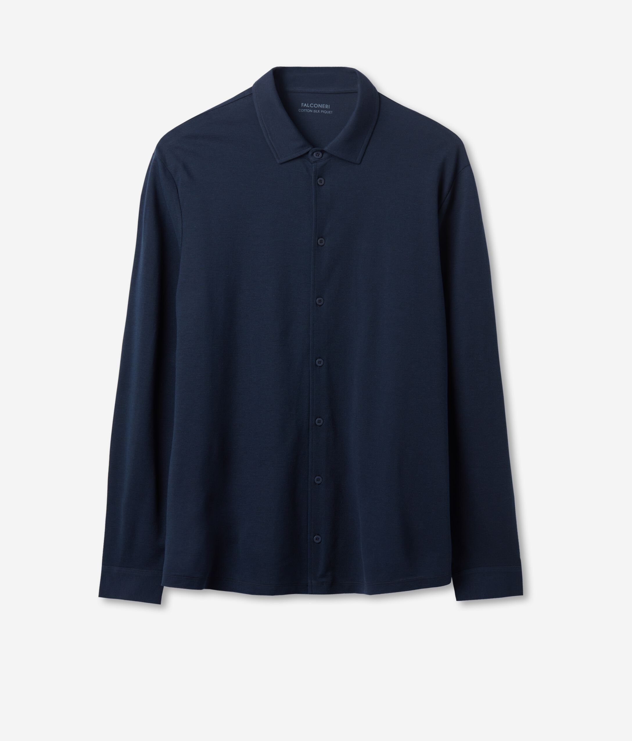 Camicia Piquet in Cotone e Seta