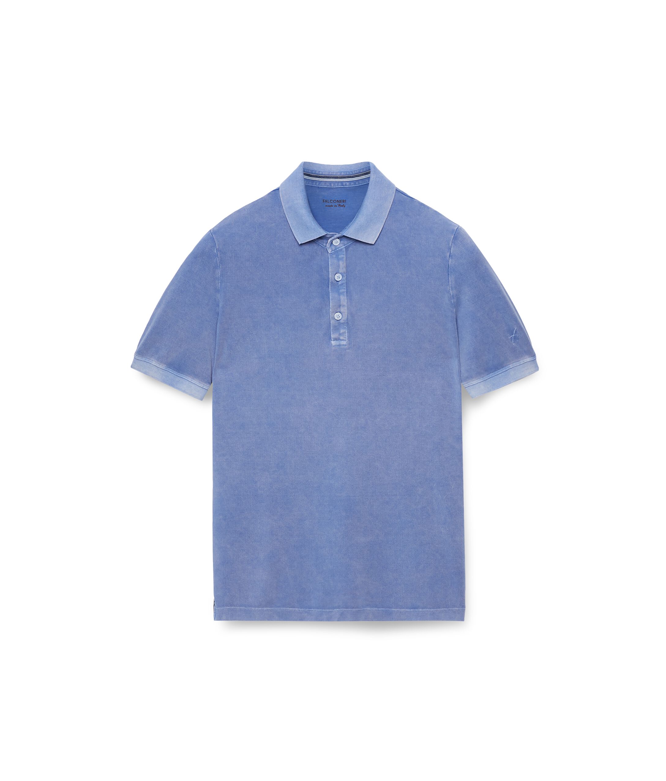 T-Shirt Polo Piquet Colore Blu Fiordaliso