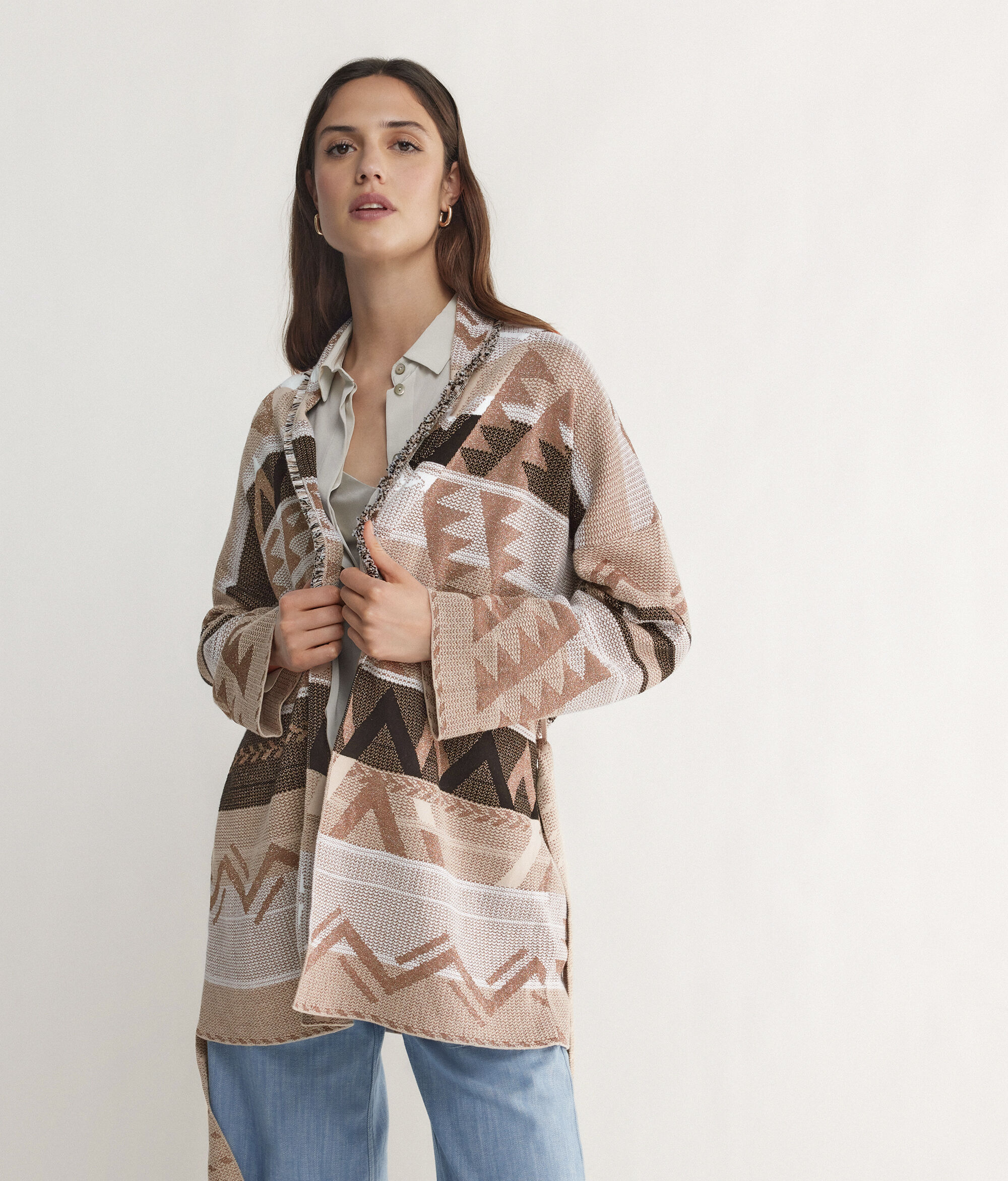 Lamé Jacquard Kimono