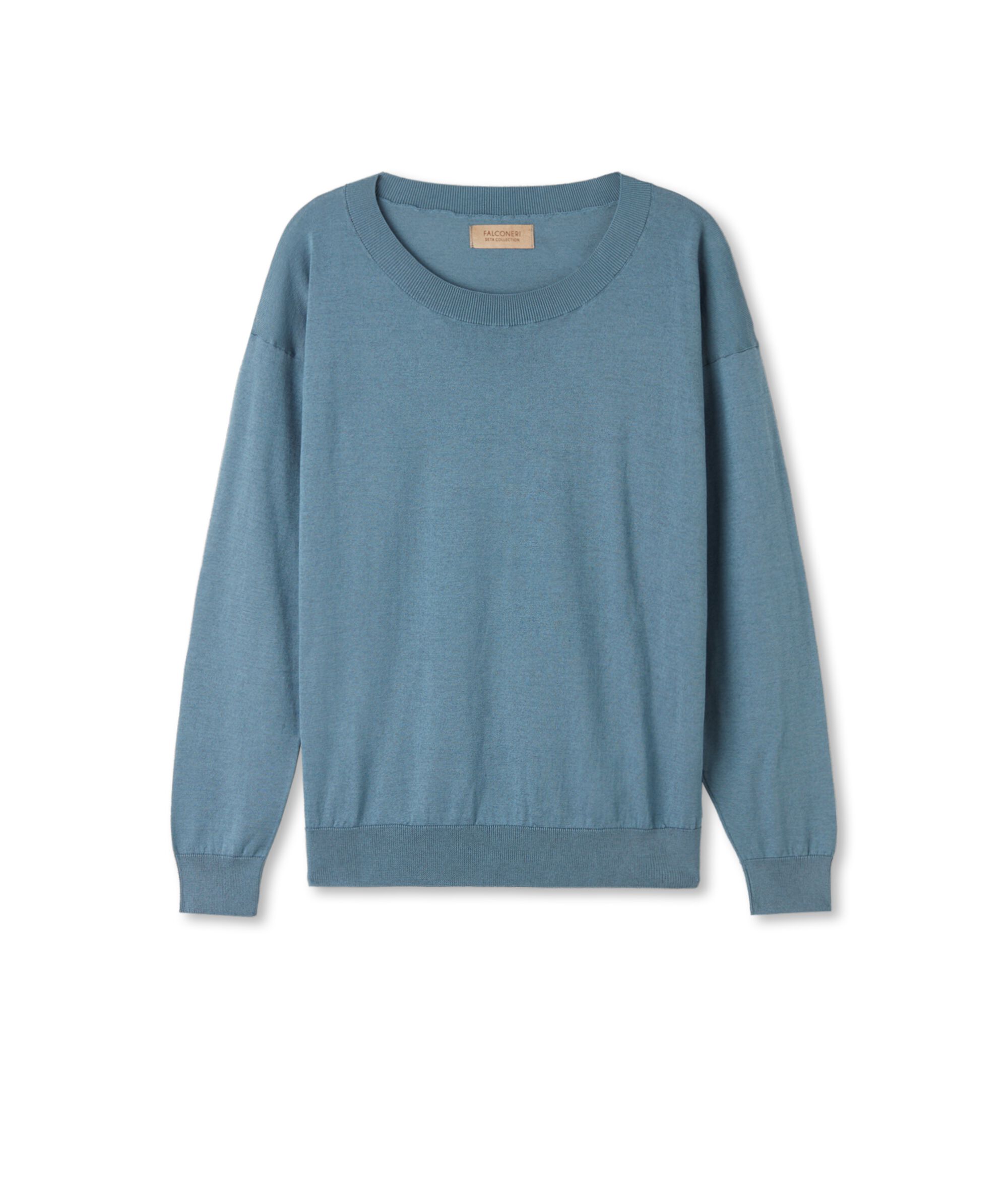 Maglia Girocollo in Seta e Cotone