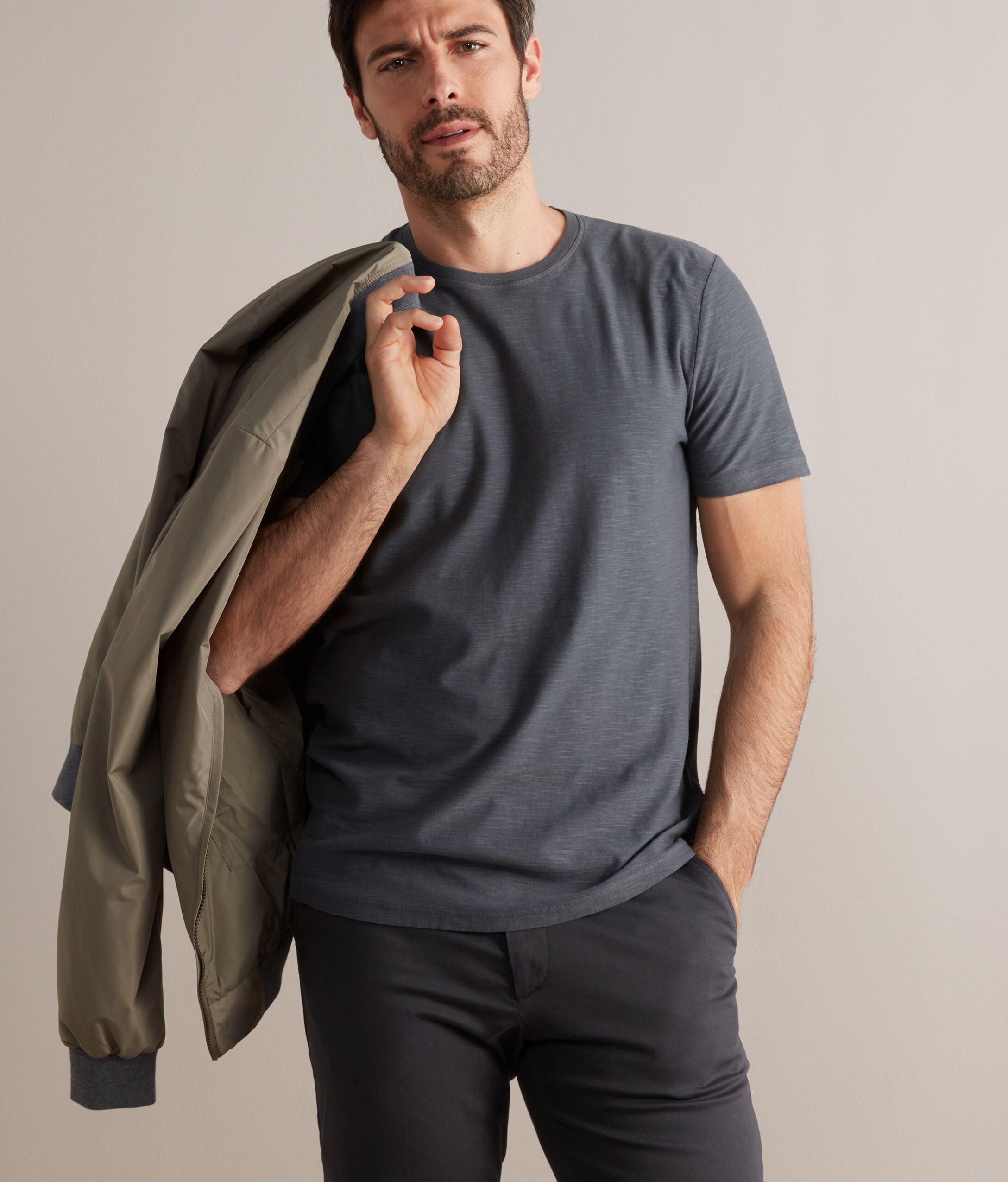 T-Shirt aus geflammter Baumwolle Twist