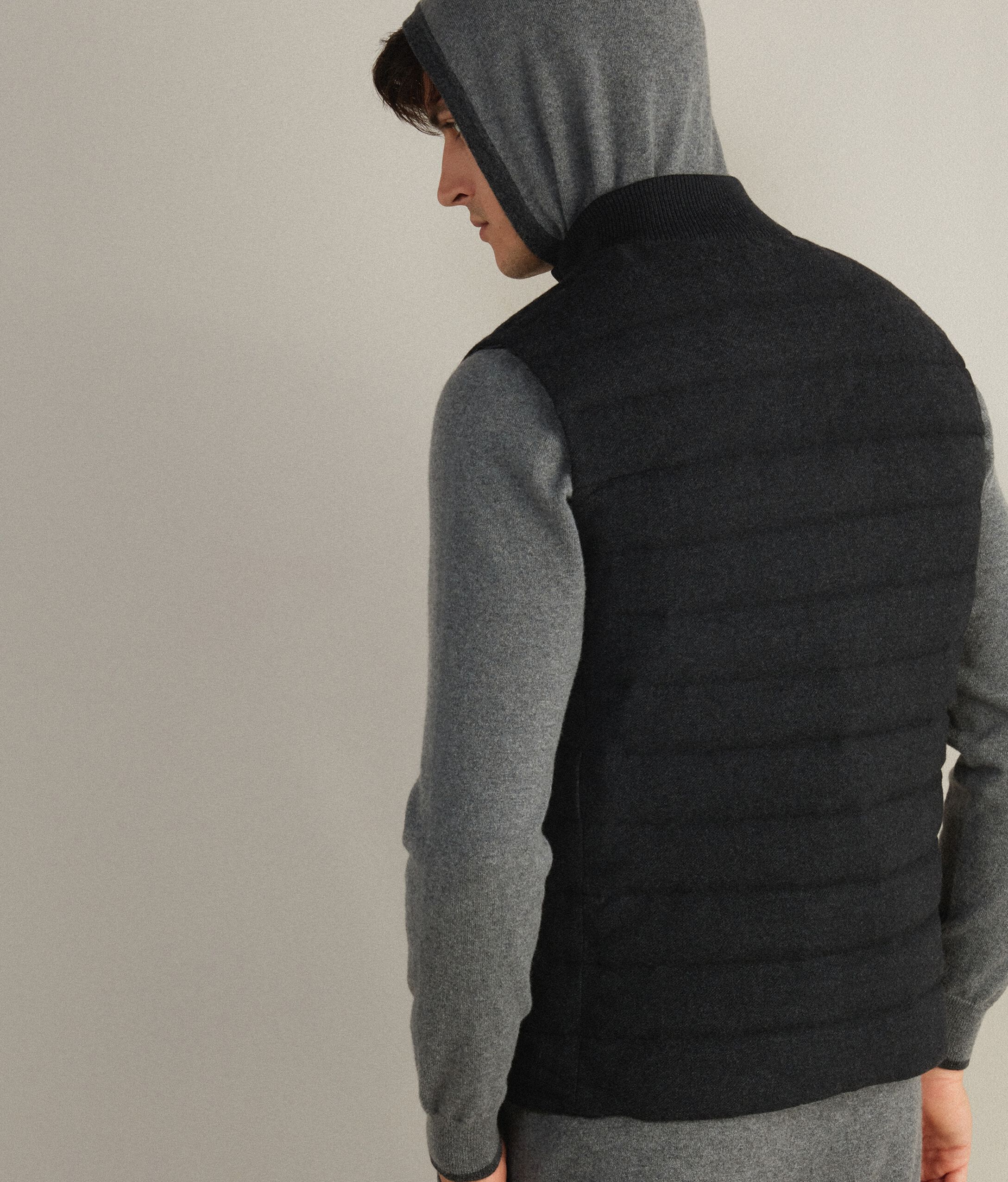 Down Gilet with Cashmere Lining