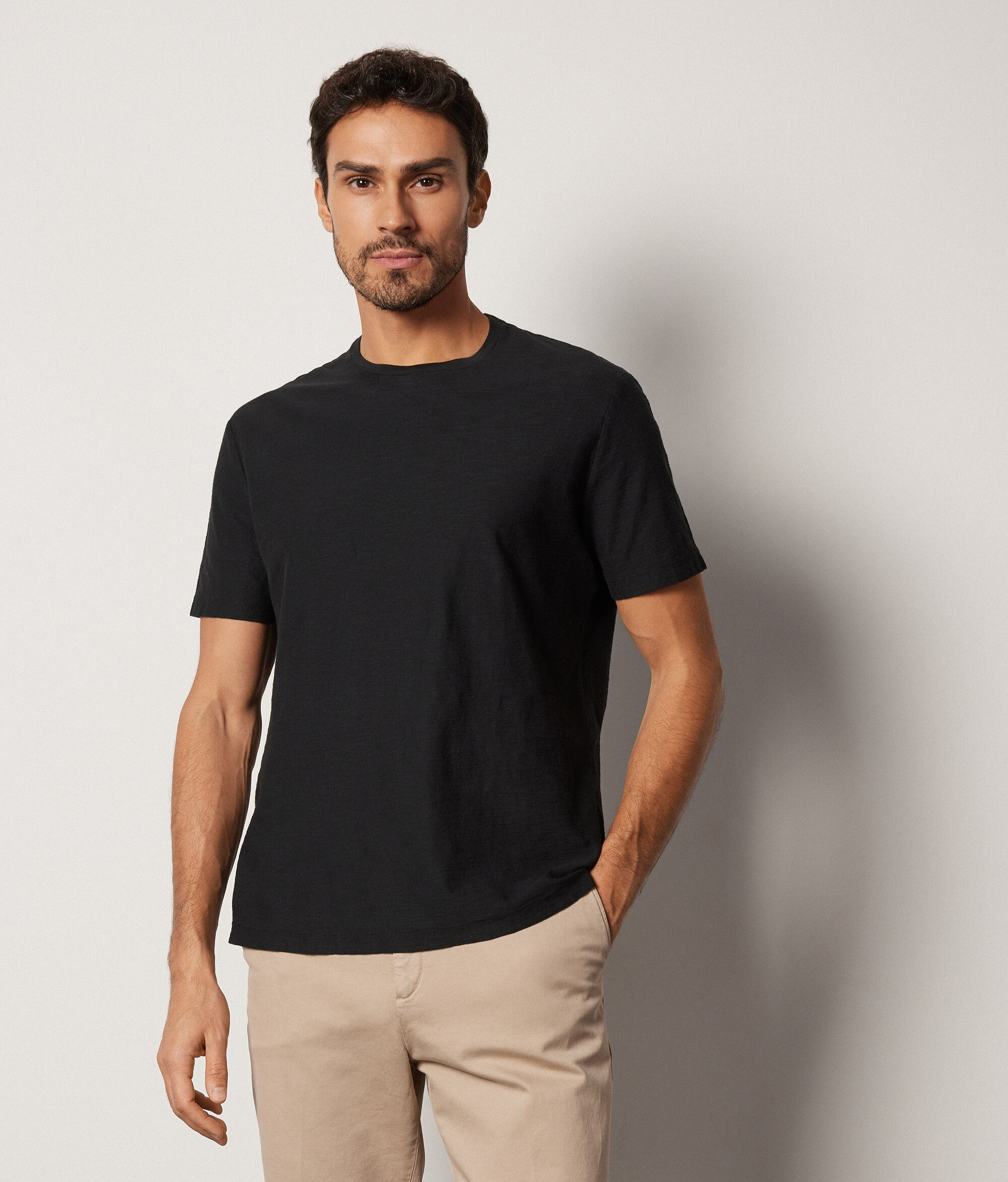 Camiseta de algodón retorcido
