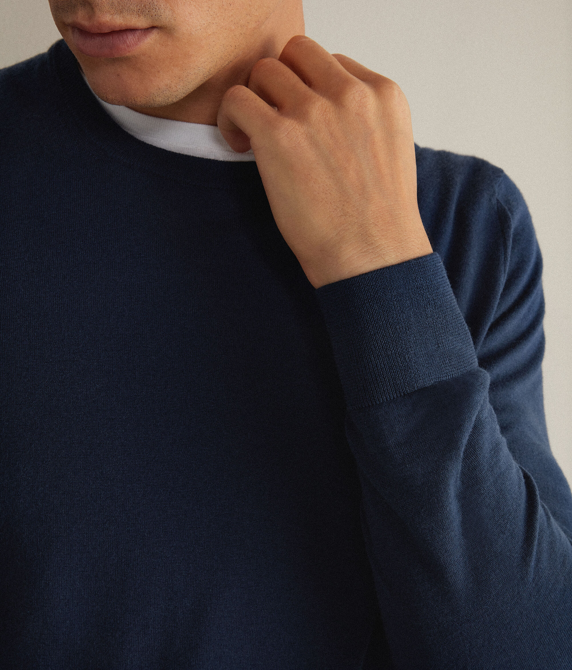 Round Neck Merino Wool Jumper