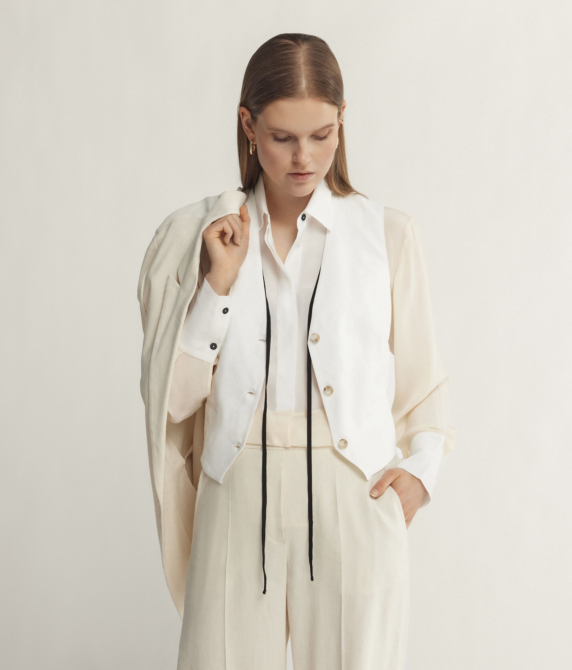 Linen Viscose Waistcoat