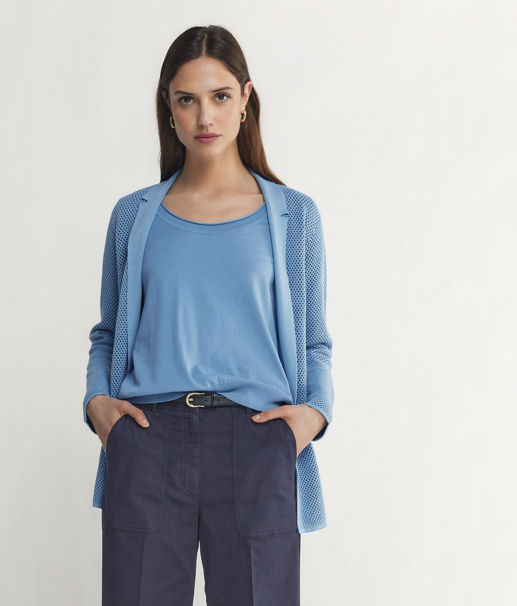 Maglia con Scollo Ampio a Maniche Corte