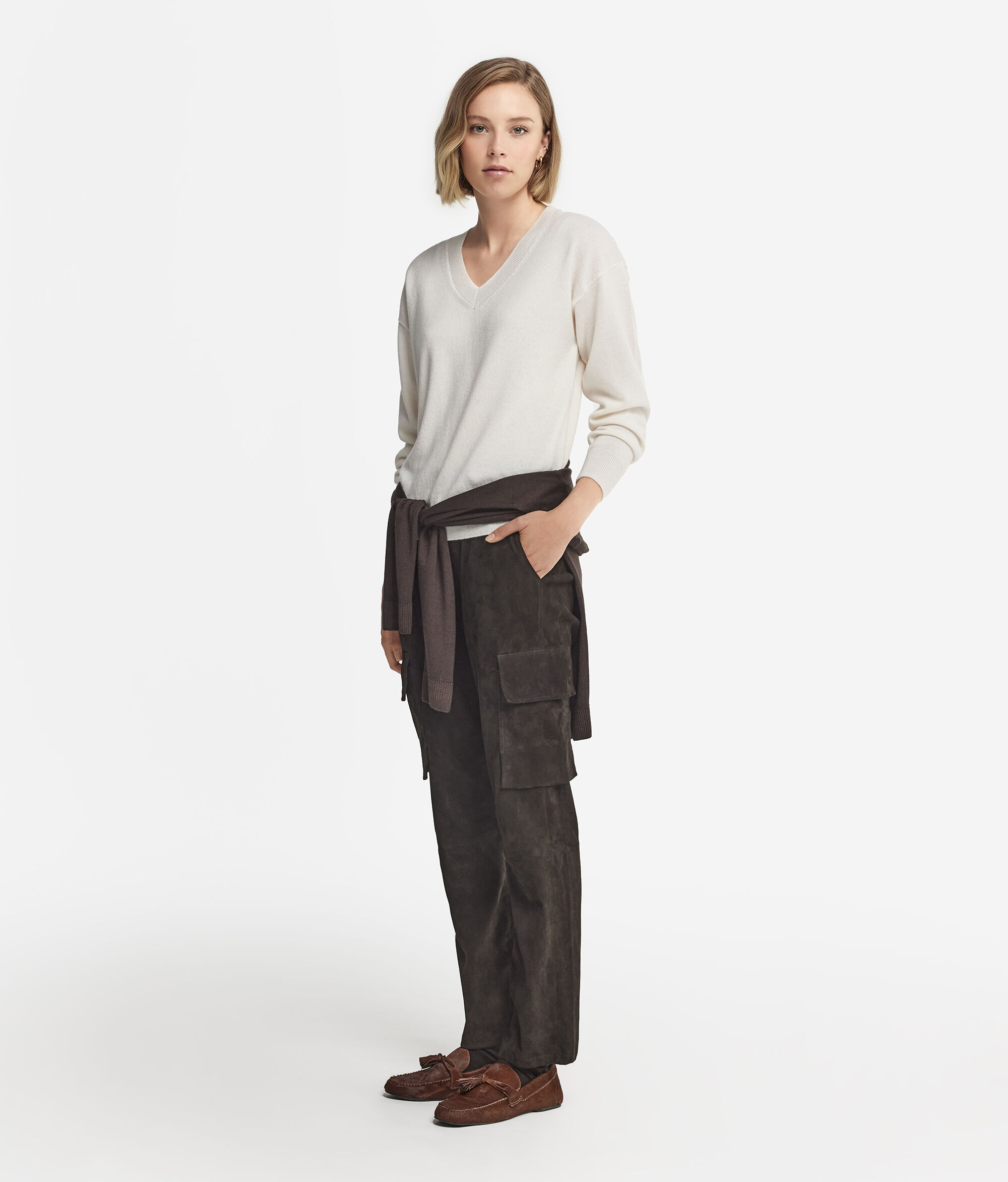 Maglia con Scollo a V in Cashmere Ultrasoft
