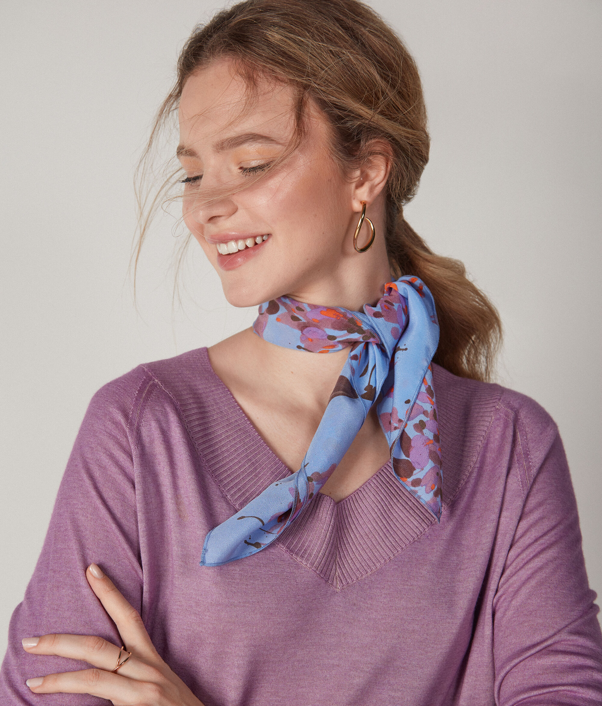 Foulard en soie imprimée
