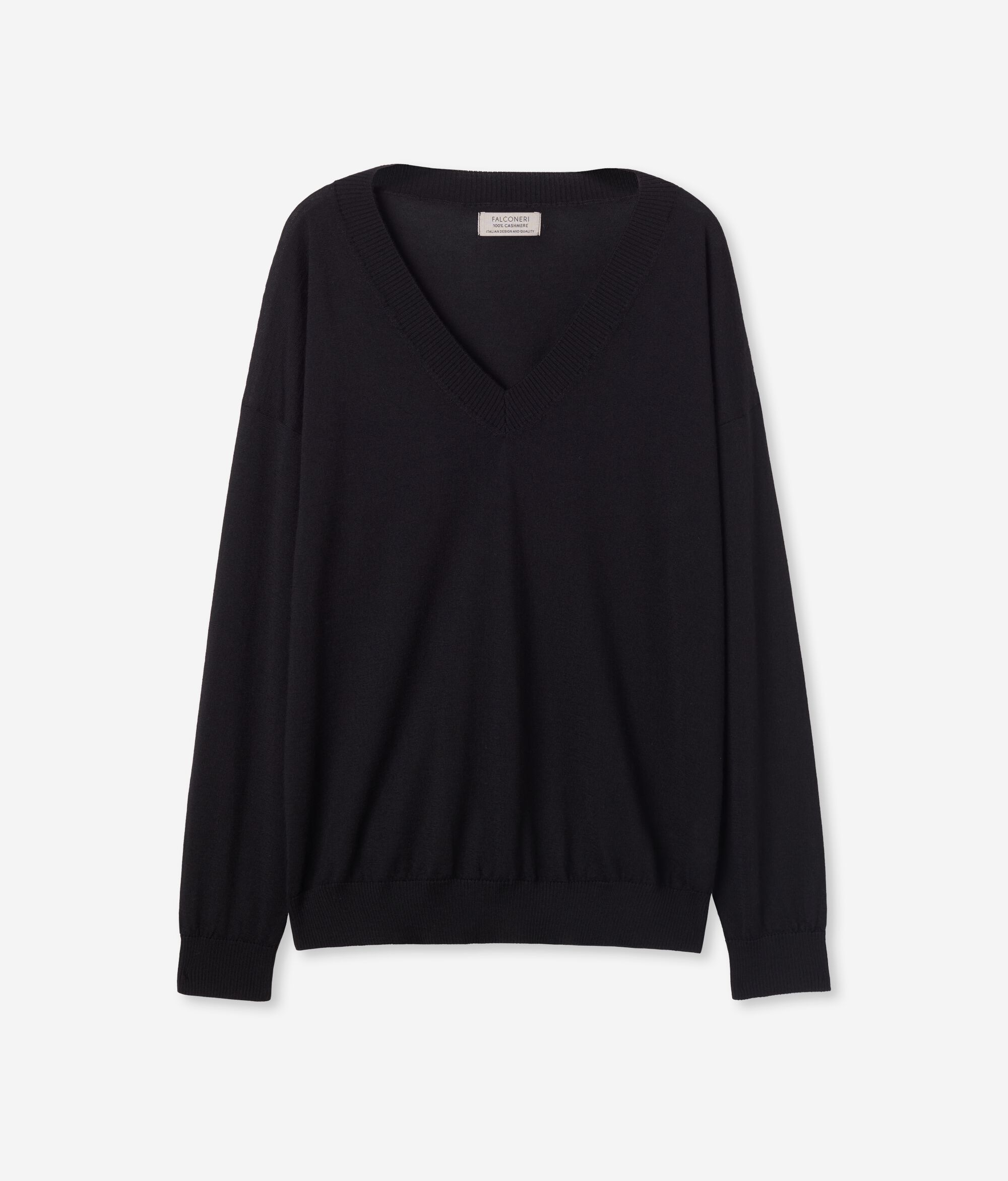 Pull à col V en cachemire ultra-fin