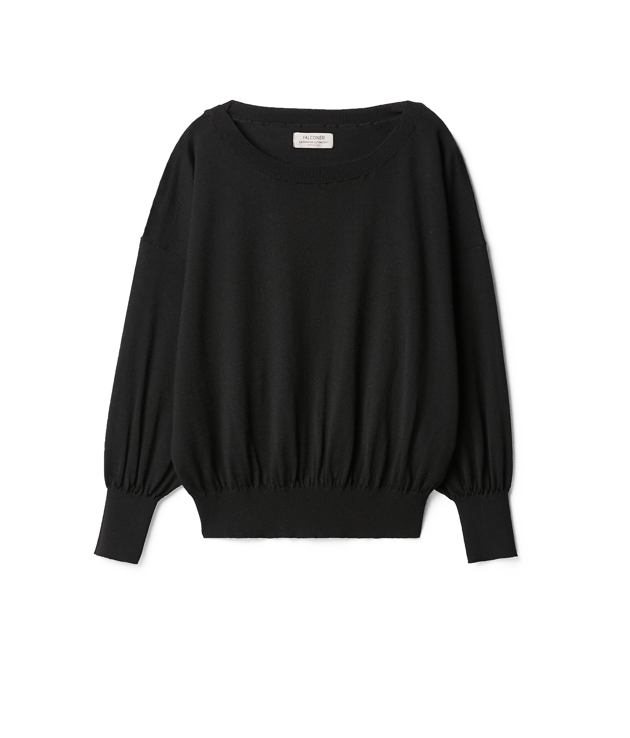 Cashmere Sweater with Ample Sleeves Colore Black