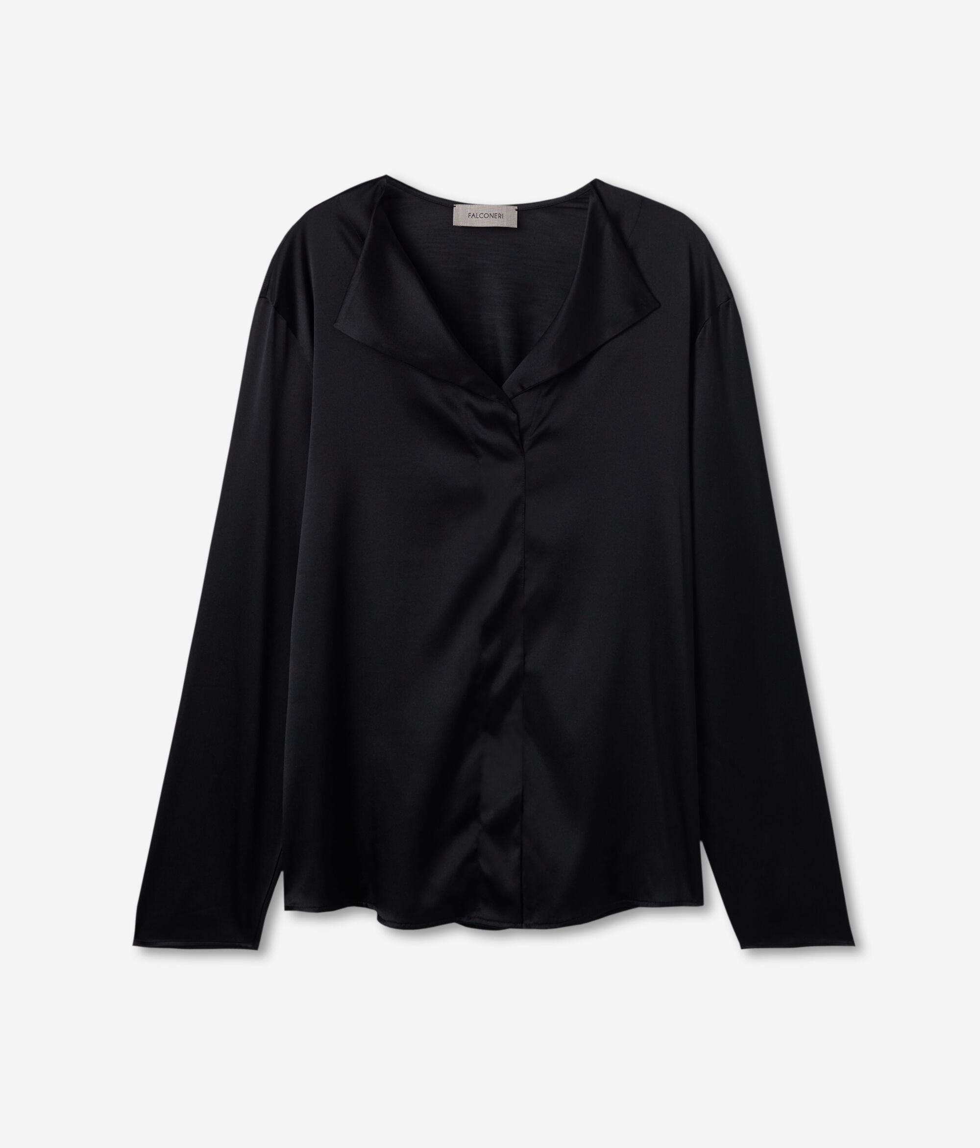 Blouse à Col Ouvert en Soie