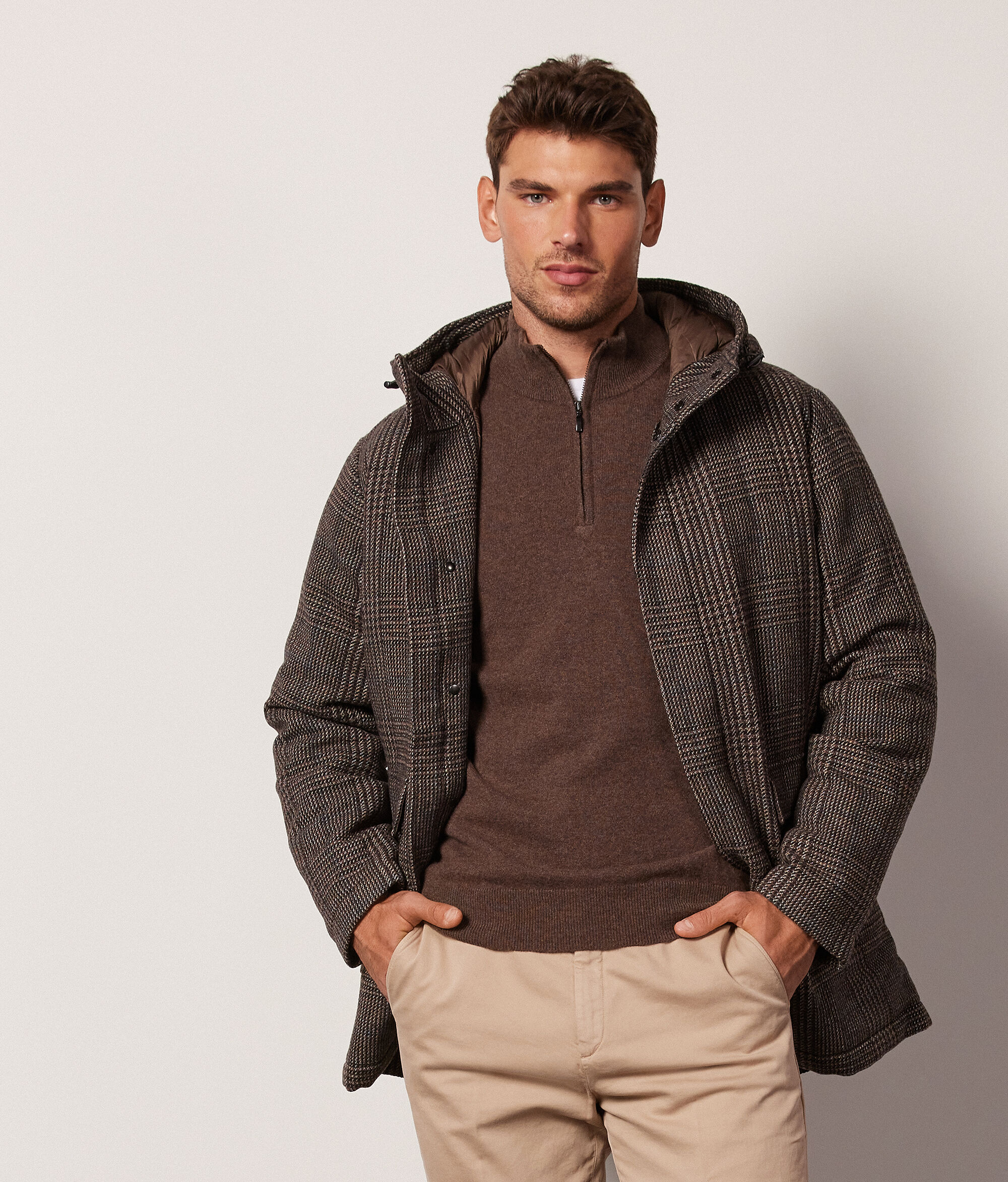 Maglia Collo Alto Mezza Zip in Cashmere Ultrasoft