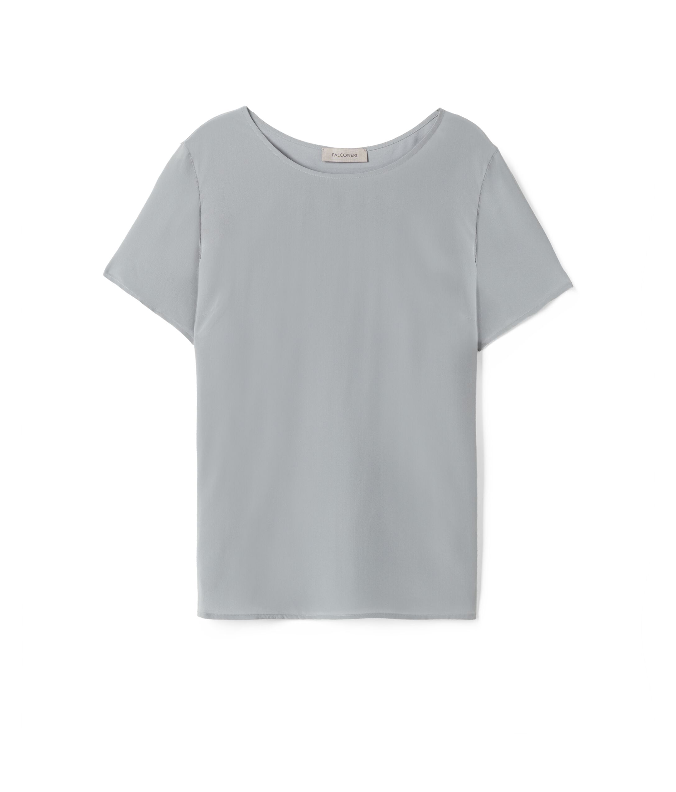 Jedwabna koszulka z okrągłym dekoltem