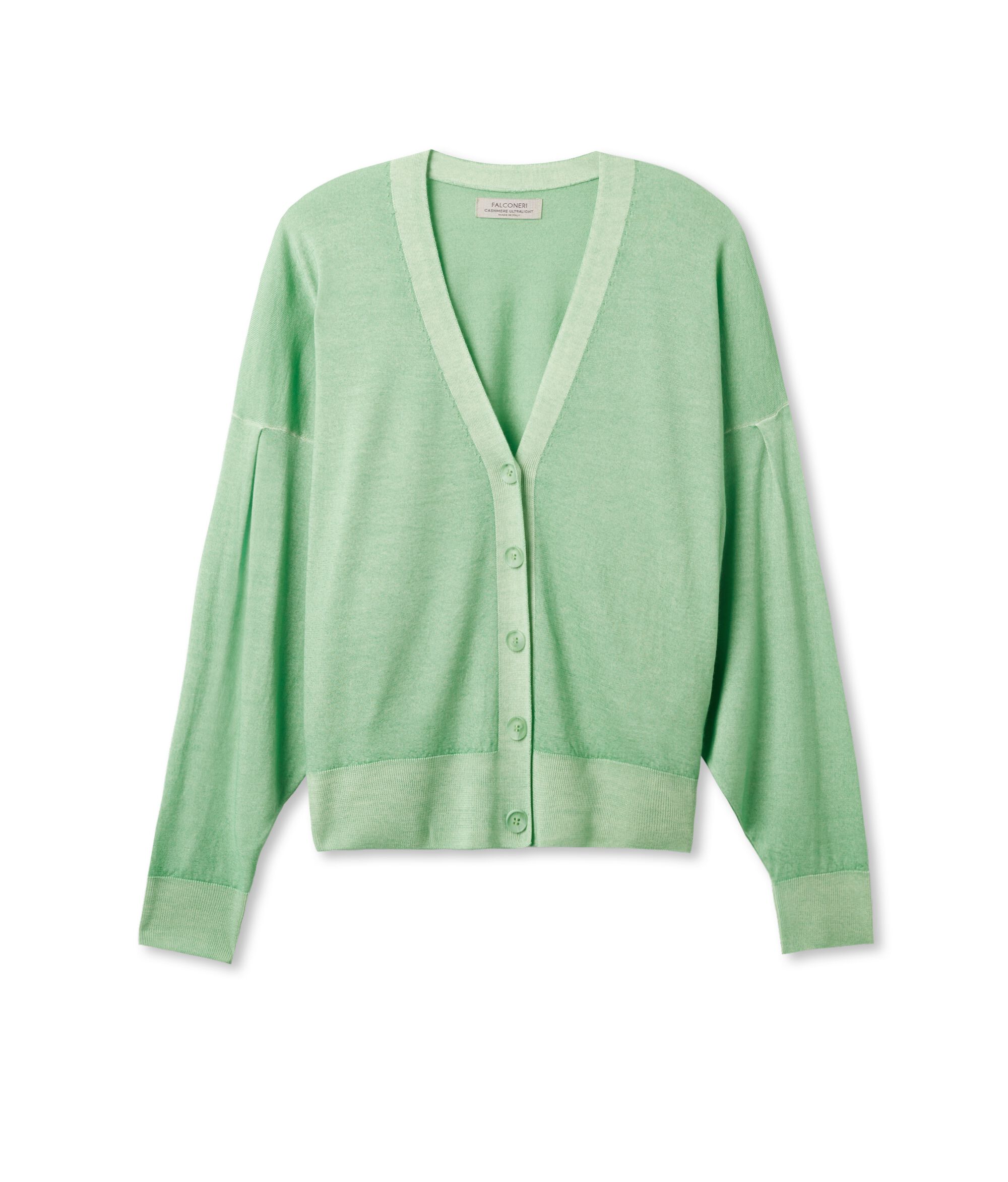 Gilet large en Cachemire ultra-fin Colore Vert Pomme
