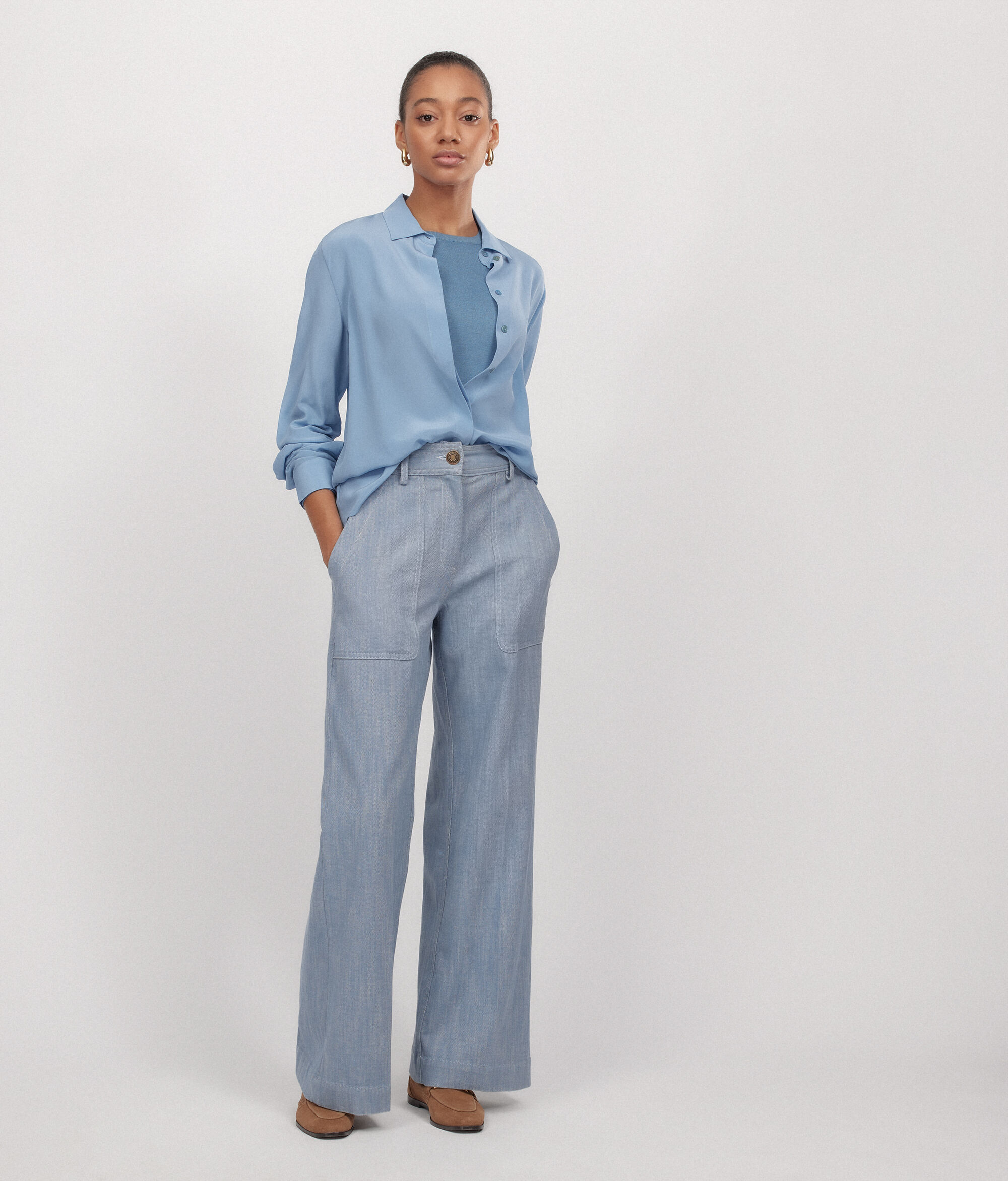 Camicia in Seta con Colletto