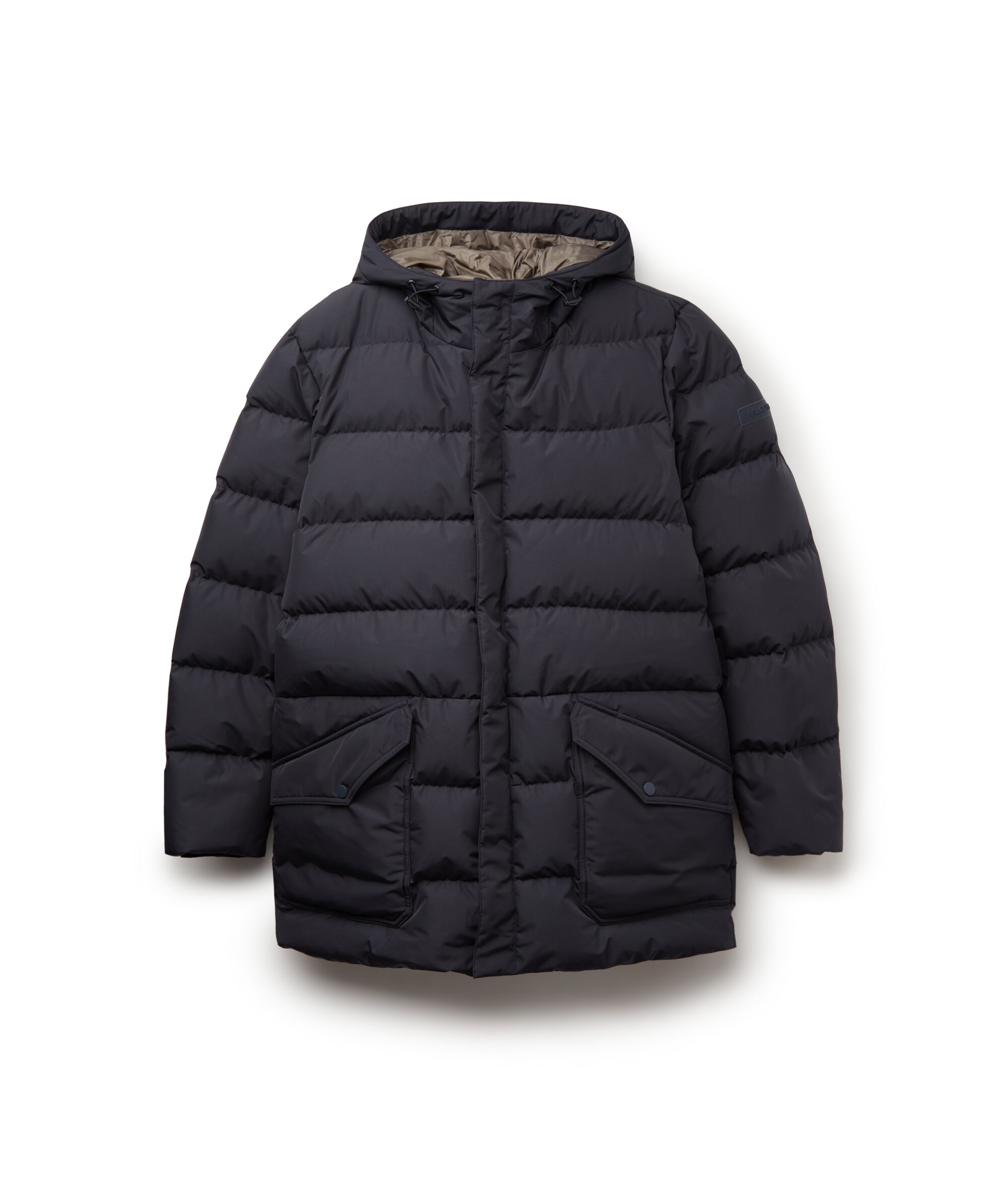Parka Piumino con Cappuccio e Interno in Cashmere