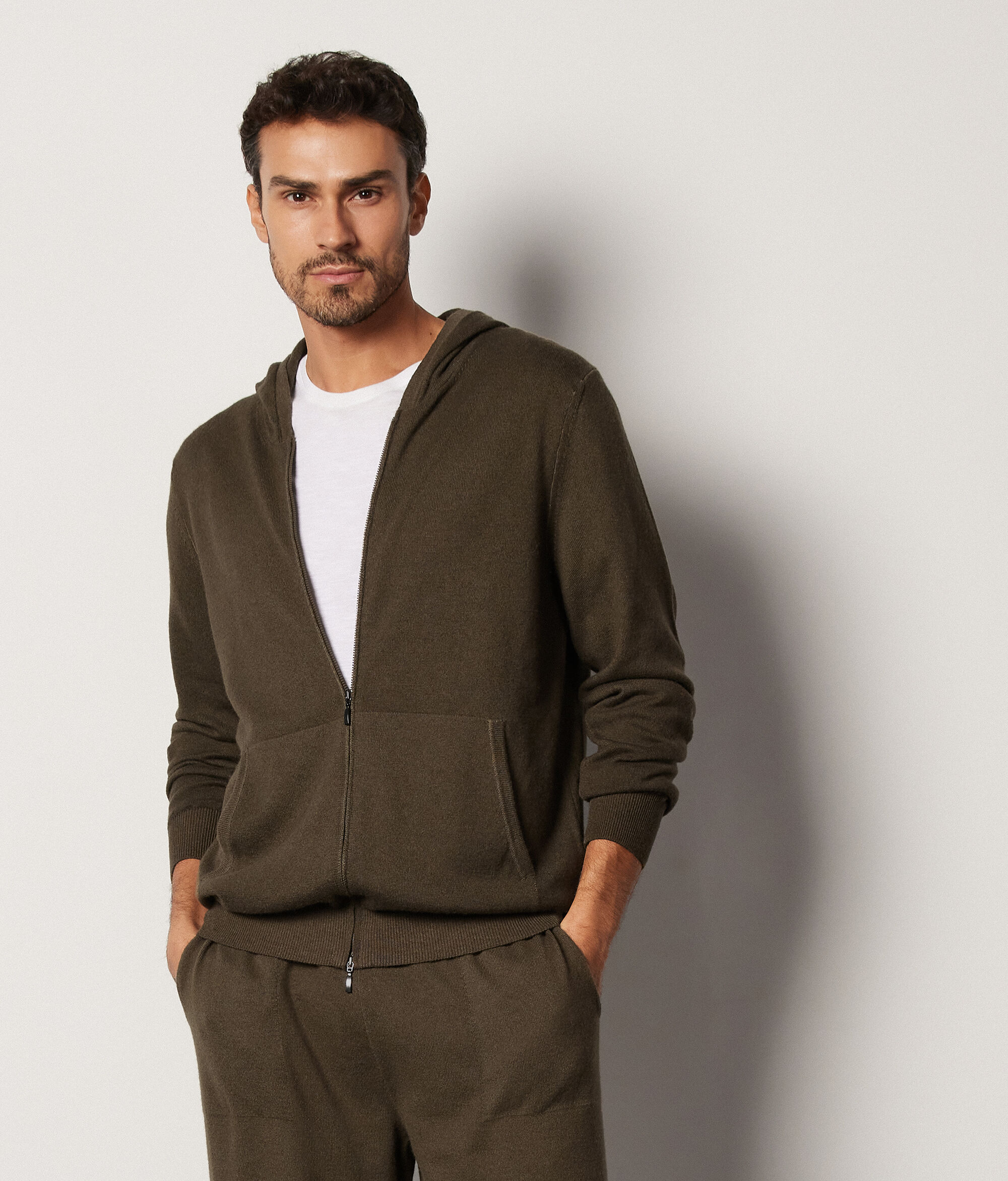 Felpa Full Zip in Cashmere Ultrasoft
