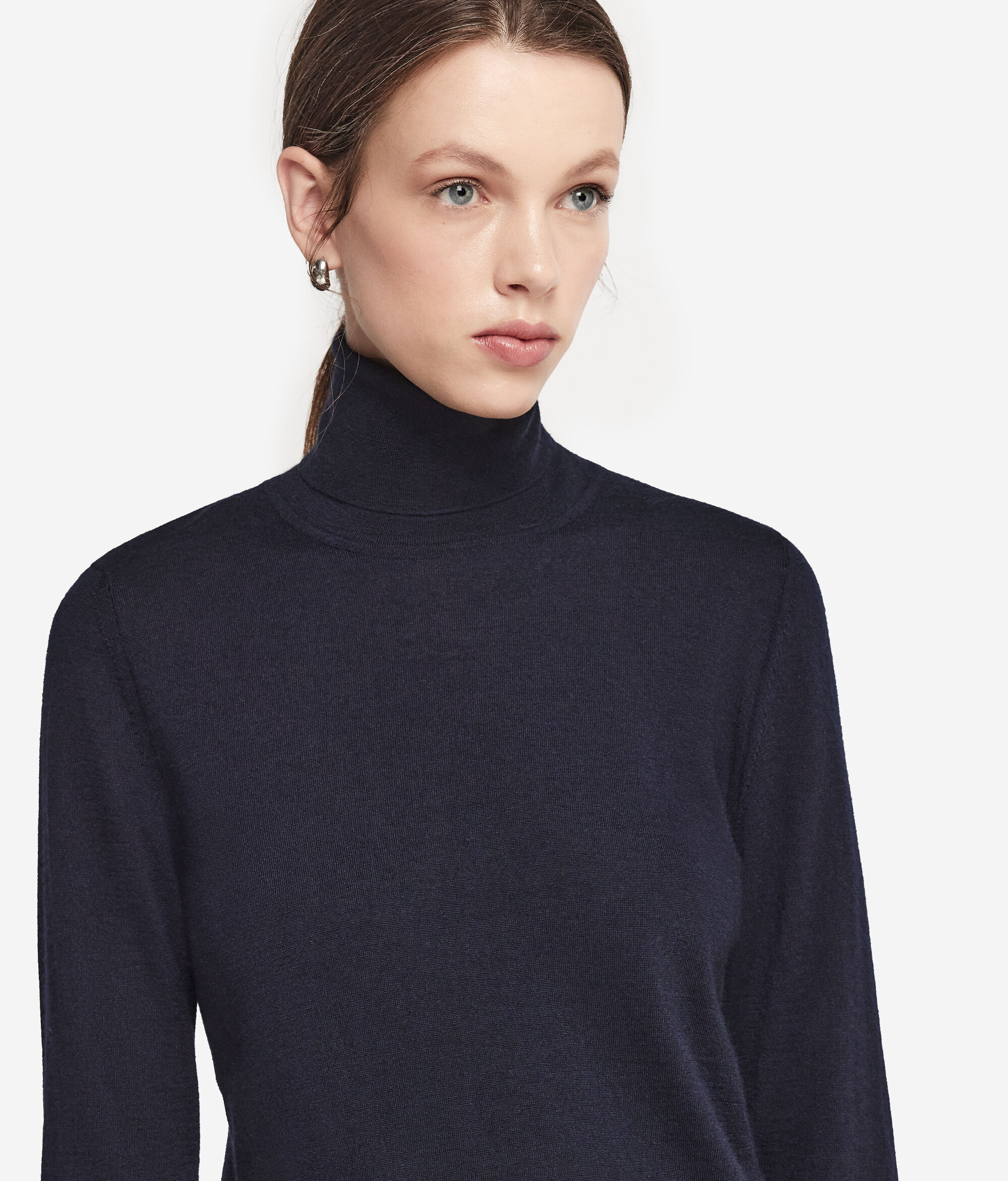 Pull à col roulé en cachemire ultra-fin