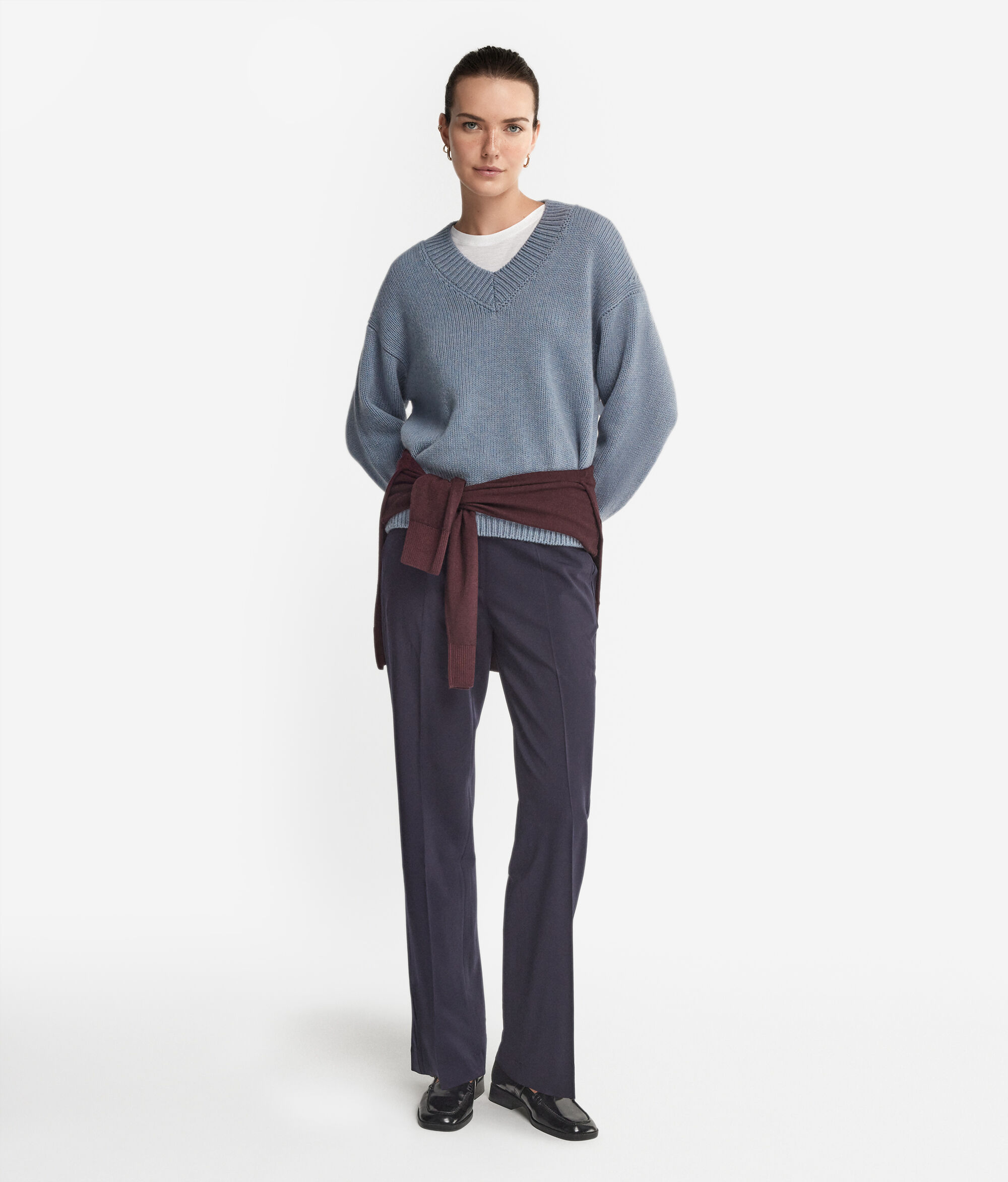 Maglia Scollo a V in Cashmere Ultrasoft Tricot