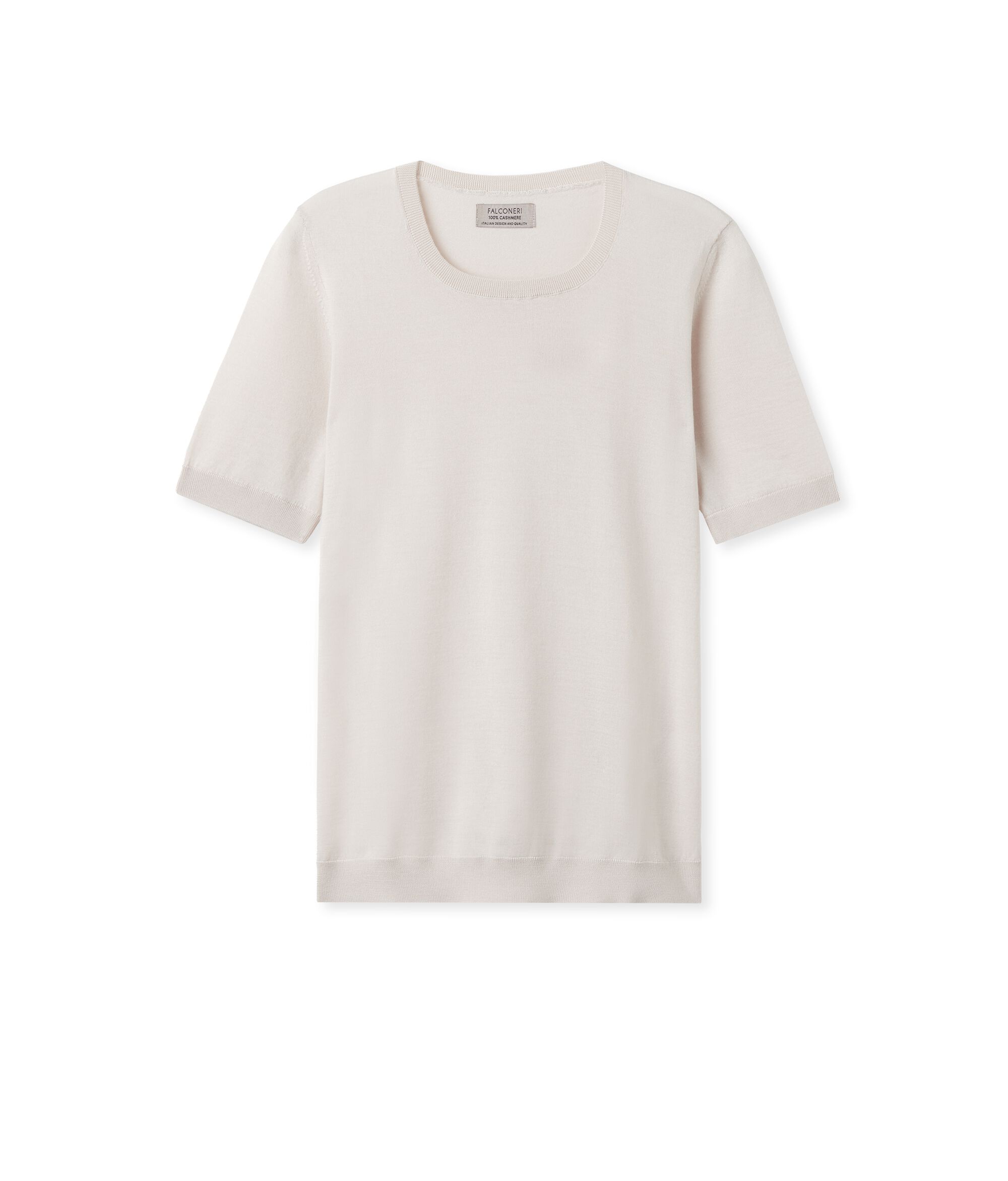 Short-Sleeved Round-Neck Ultrafine Cashmere Top