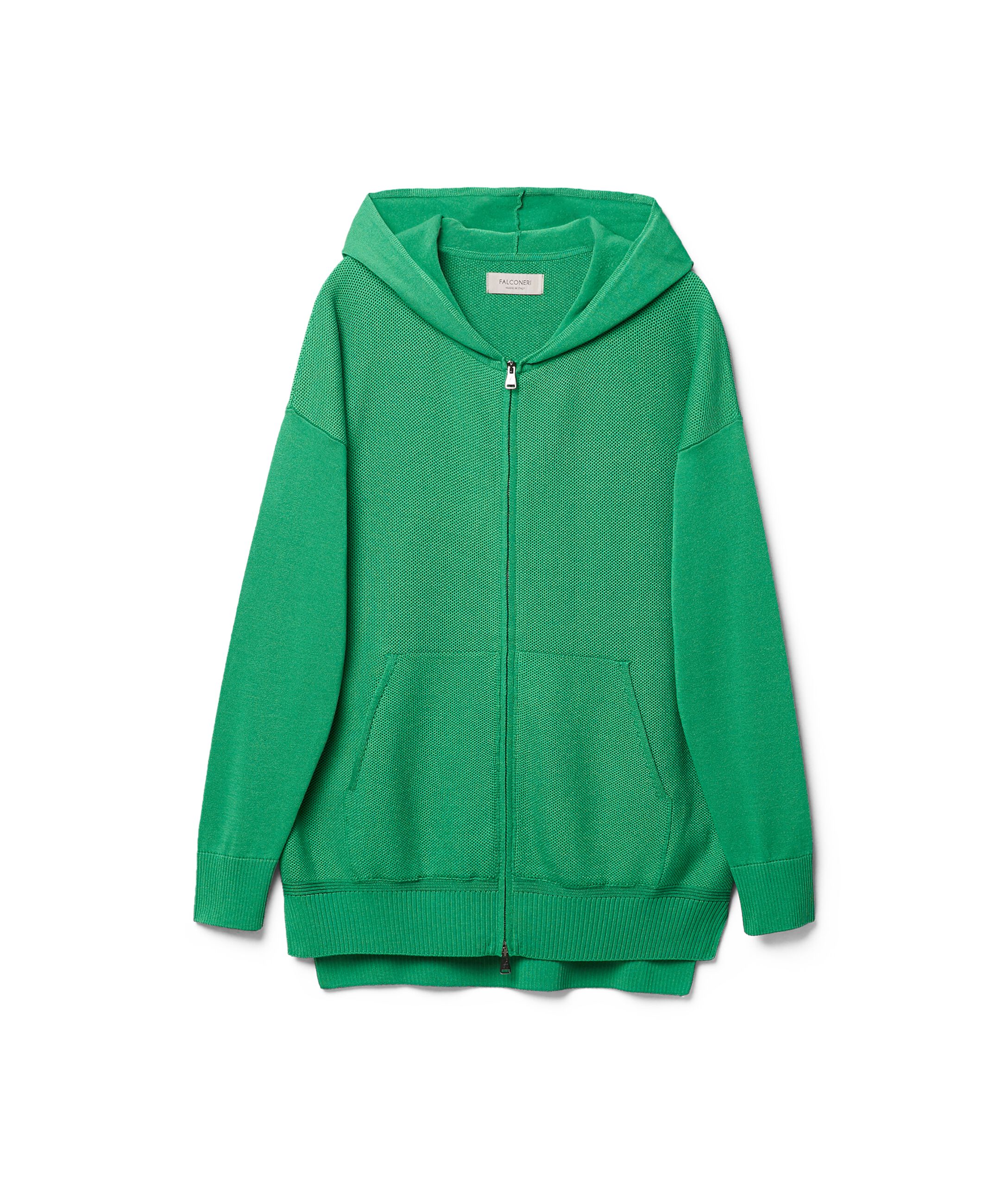 Sweat zippé soie coton