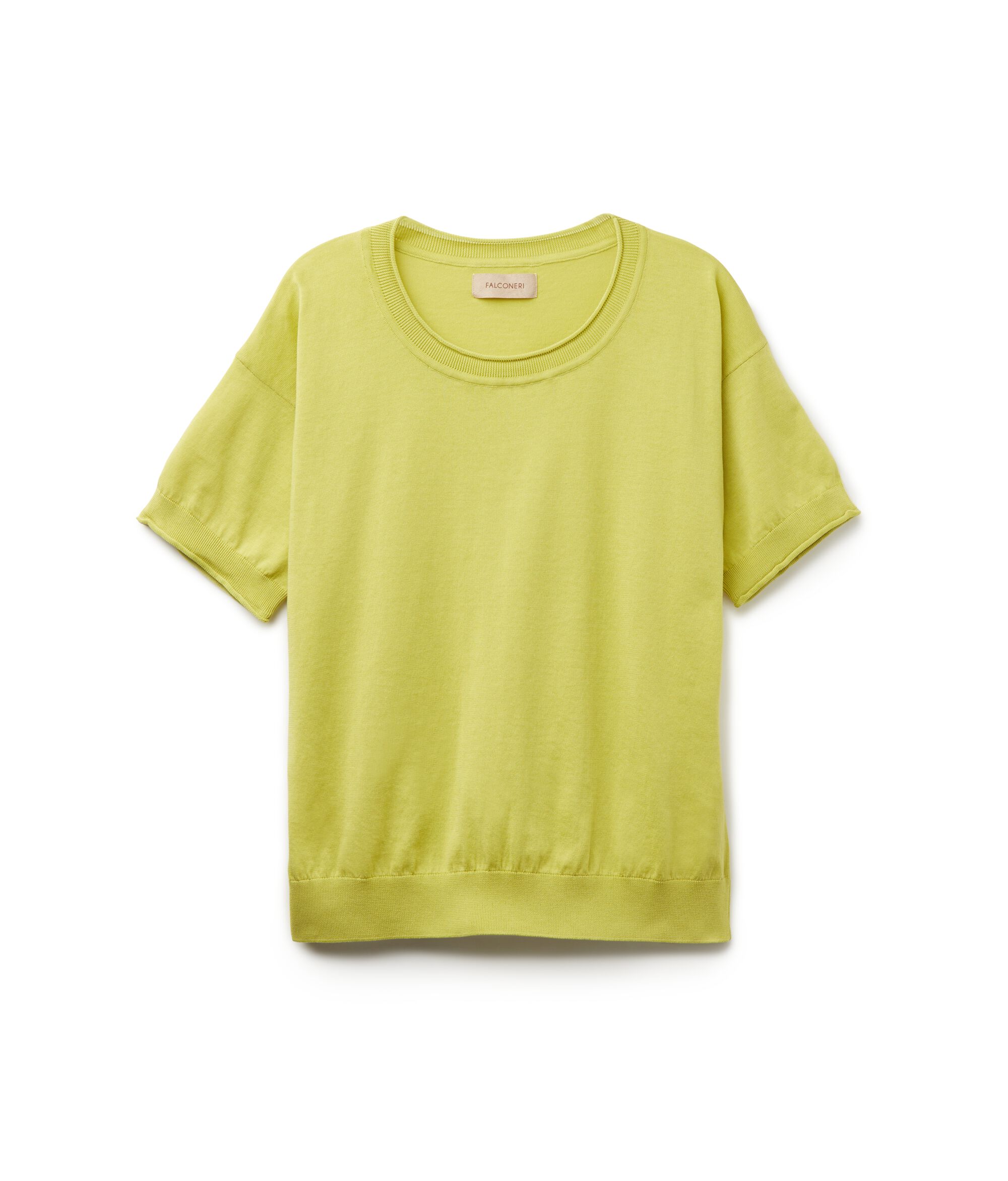 Short-Sleeved Round-Neck Cotton Jumper